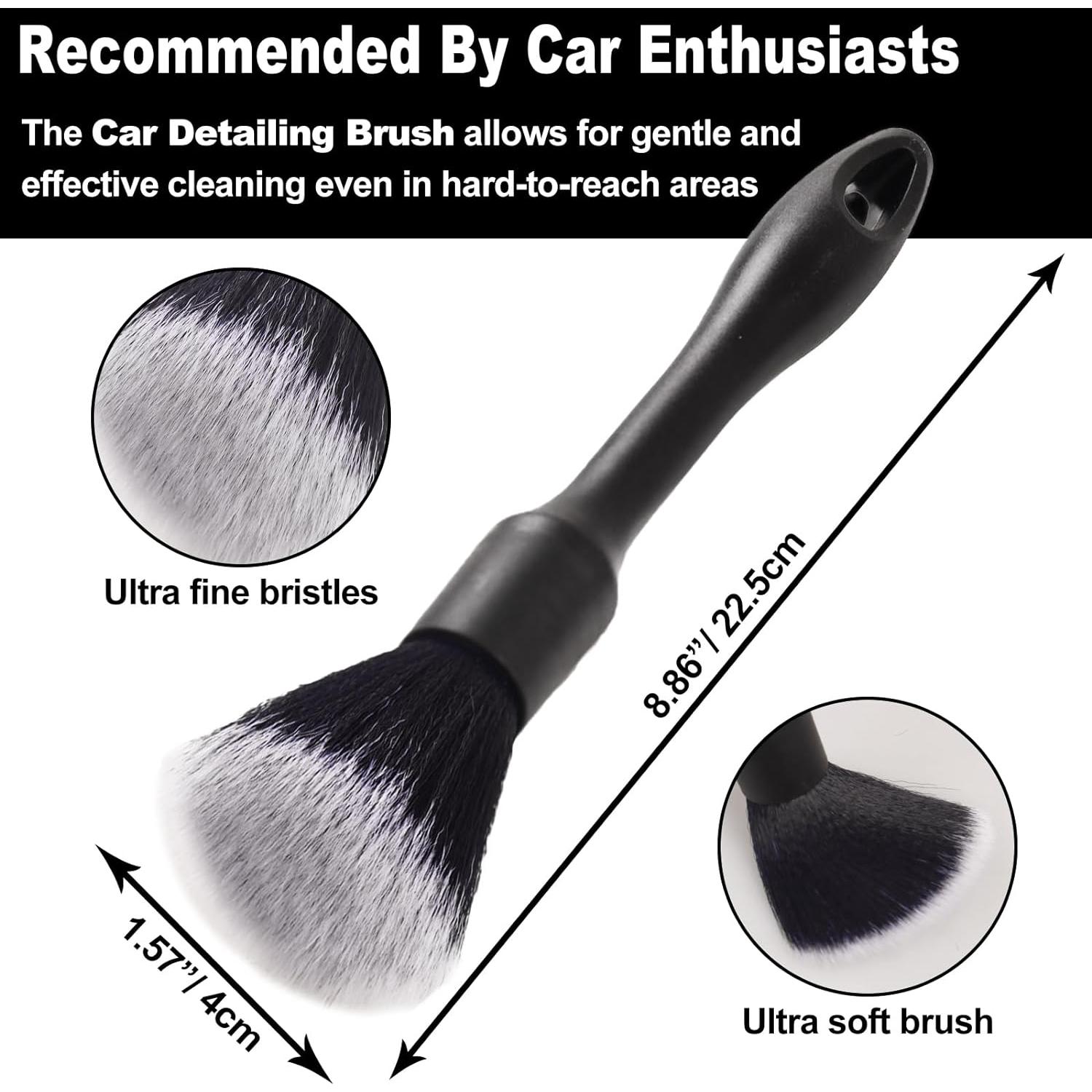 Kit de Cepillos Limpiadores de Ruedas NIKCOSMK WCB-3 Negro