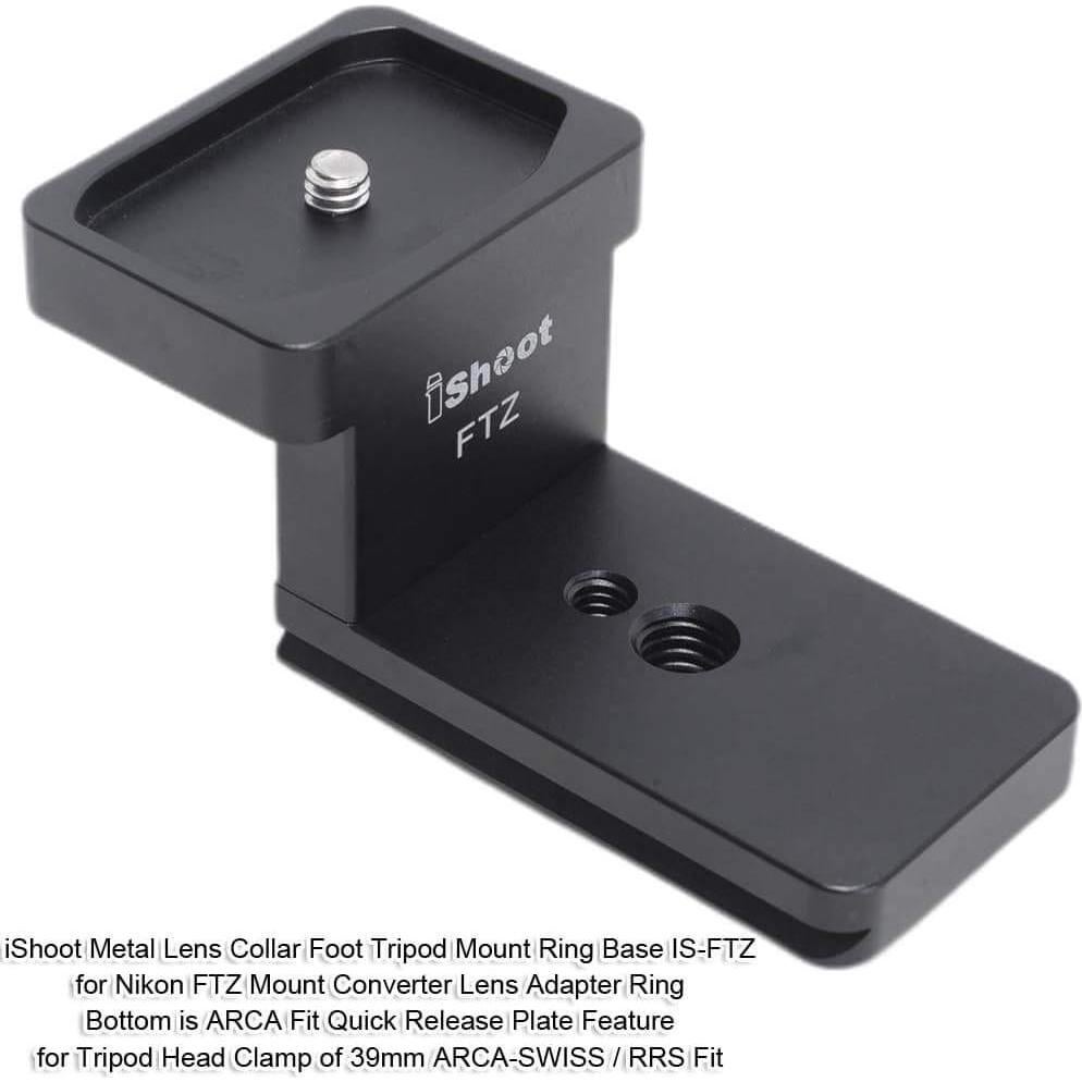 Pie de soporte de collar de lente iShoot IS-FTZ para Nikon FTZ