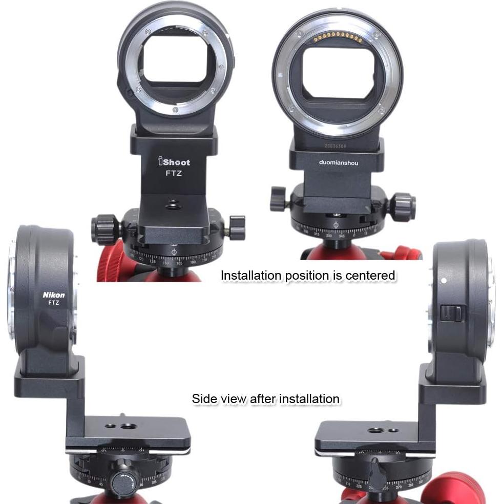 Pie de soporte de collar de lente iShoot IS-FTZ para Nikon FTZ