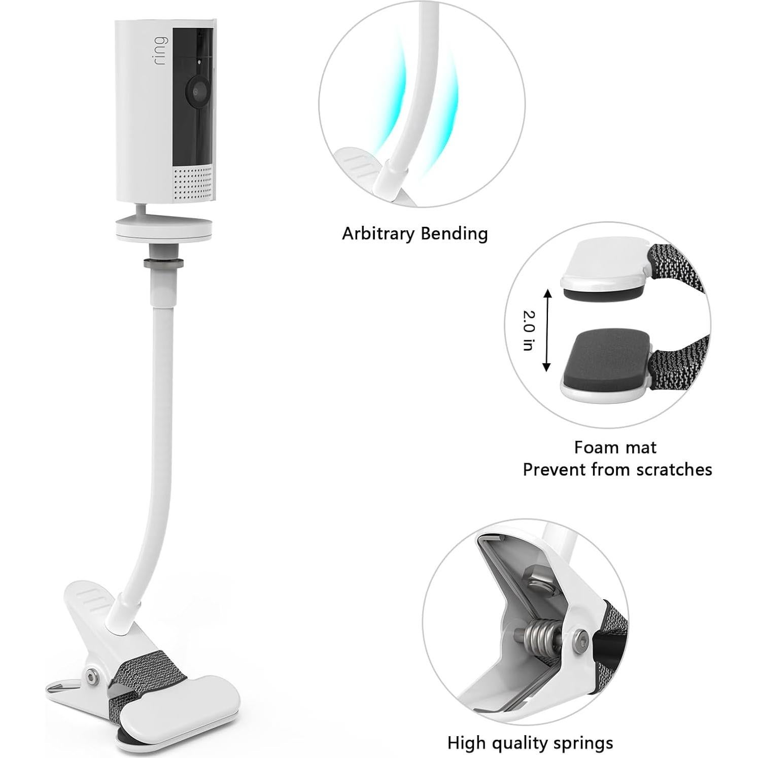 Soporte Clip HOLACA para Cámara Interior Ring 2da Gen Ajustable