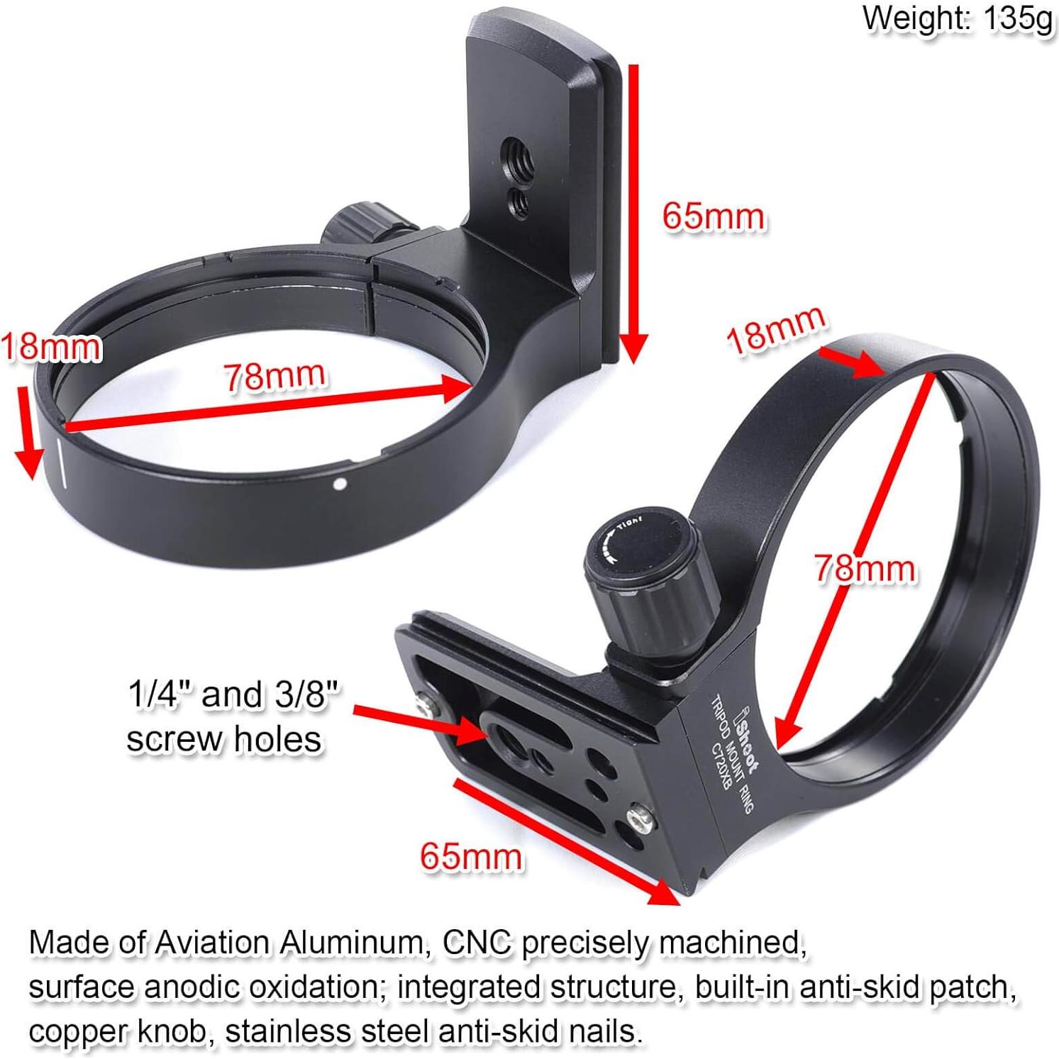 Soporte de Collar de Lente iShoot para Canon 70-200mm y 100-400mm