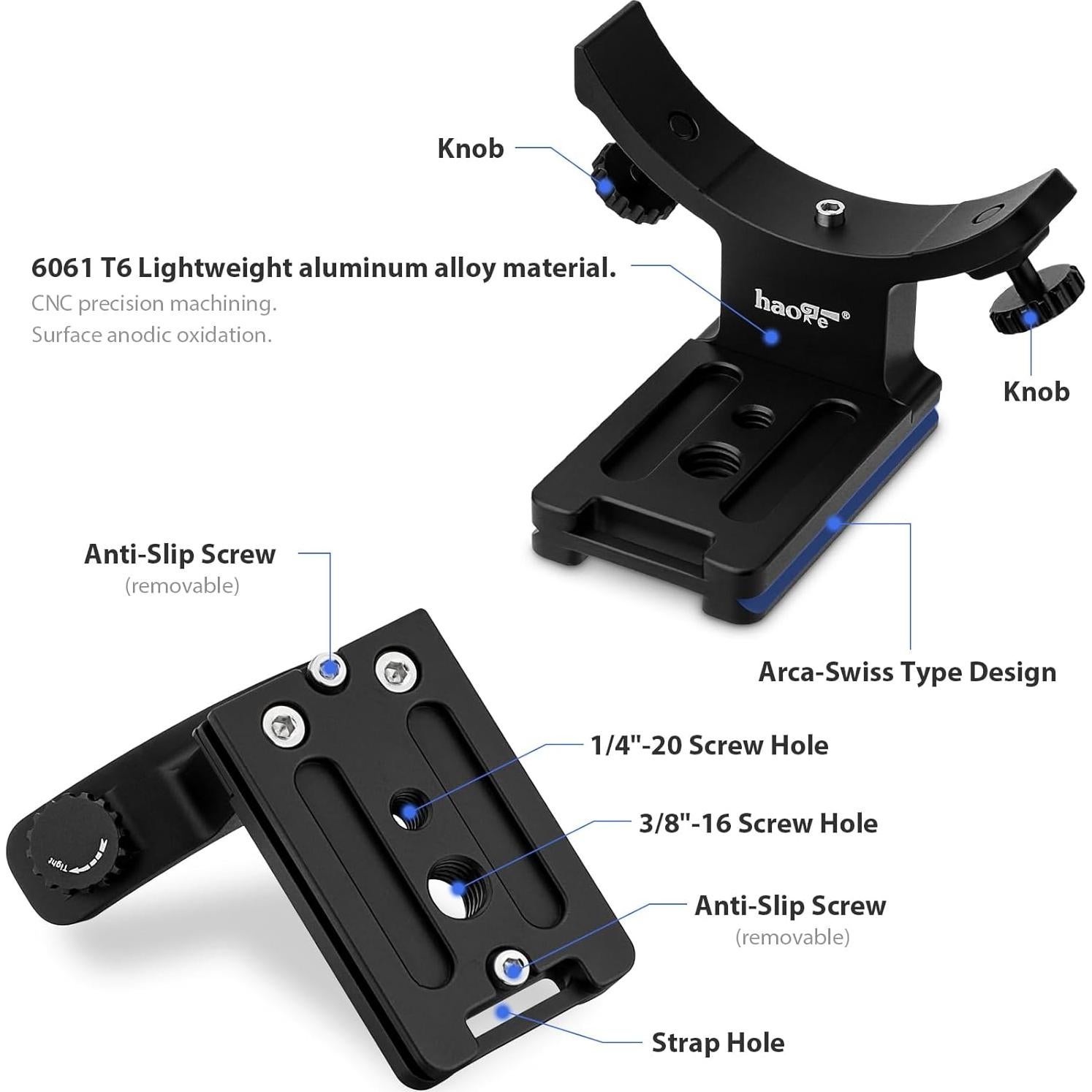 Anillo de Montaje en Trípode Haoge LMR-XF140 para Fujifilm XF 100-400mm
