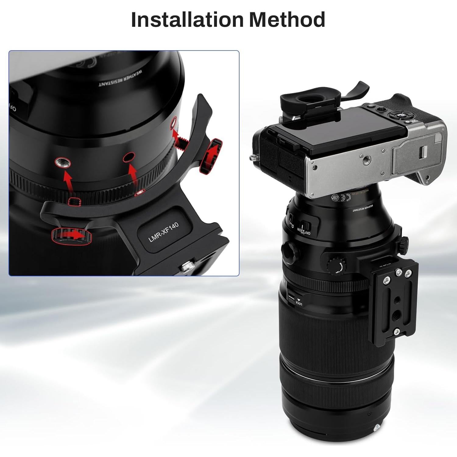 Anillo de Montaje en Trípode Haoge LMR-XF140 para Fujifilm XF 100-400mm