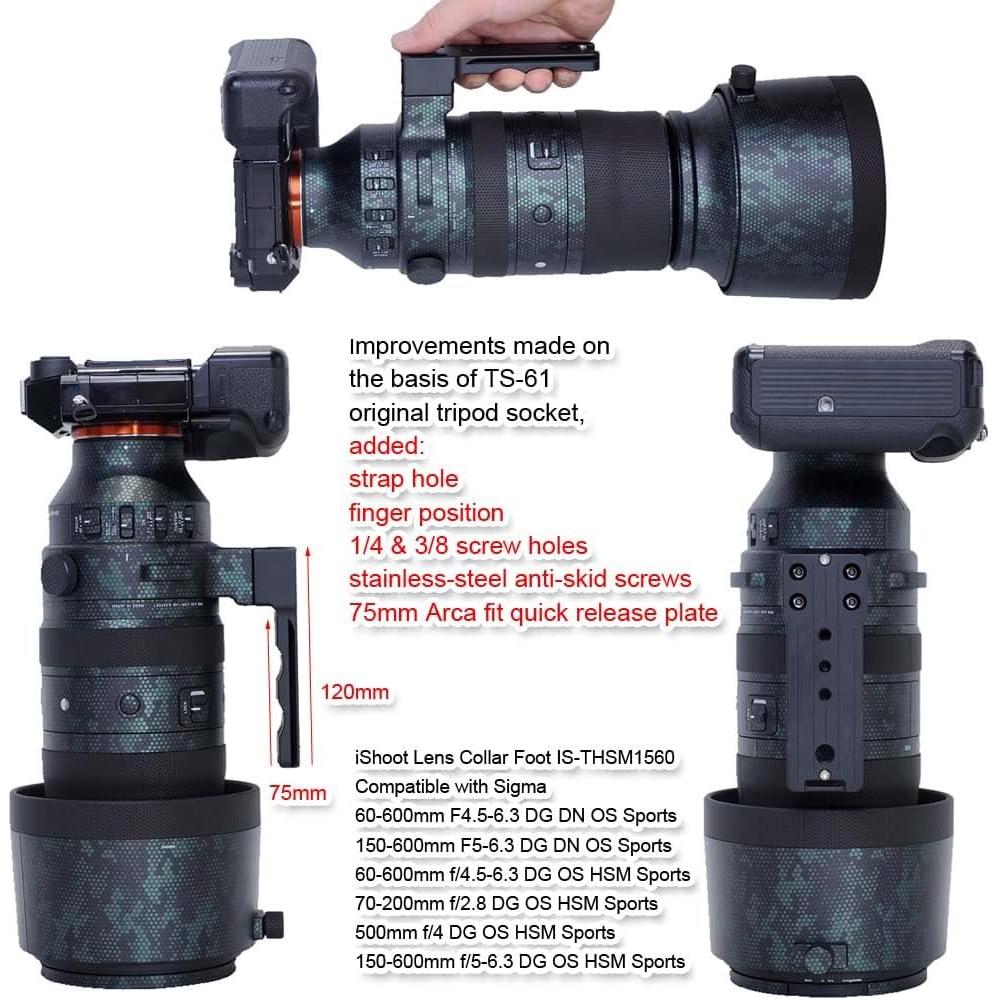 Pie de reemplazo iShoot IS-THSM1560 para lentes Sigma