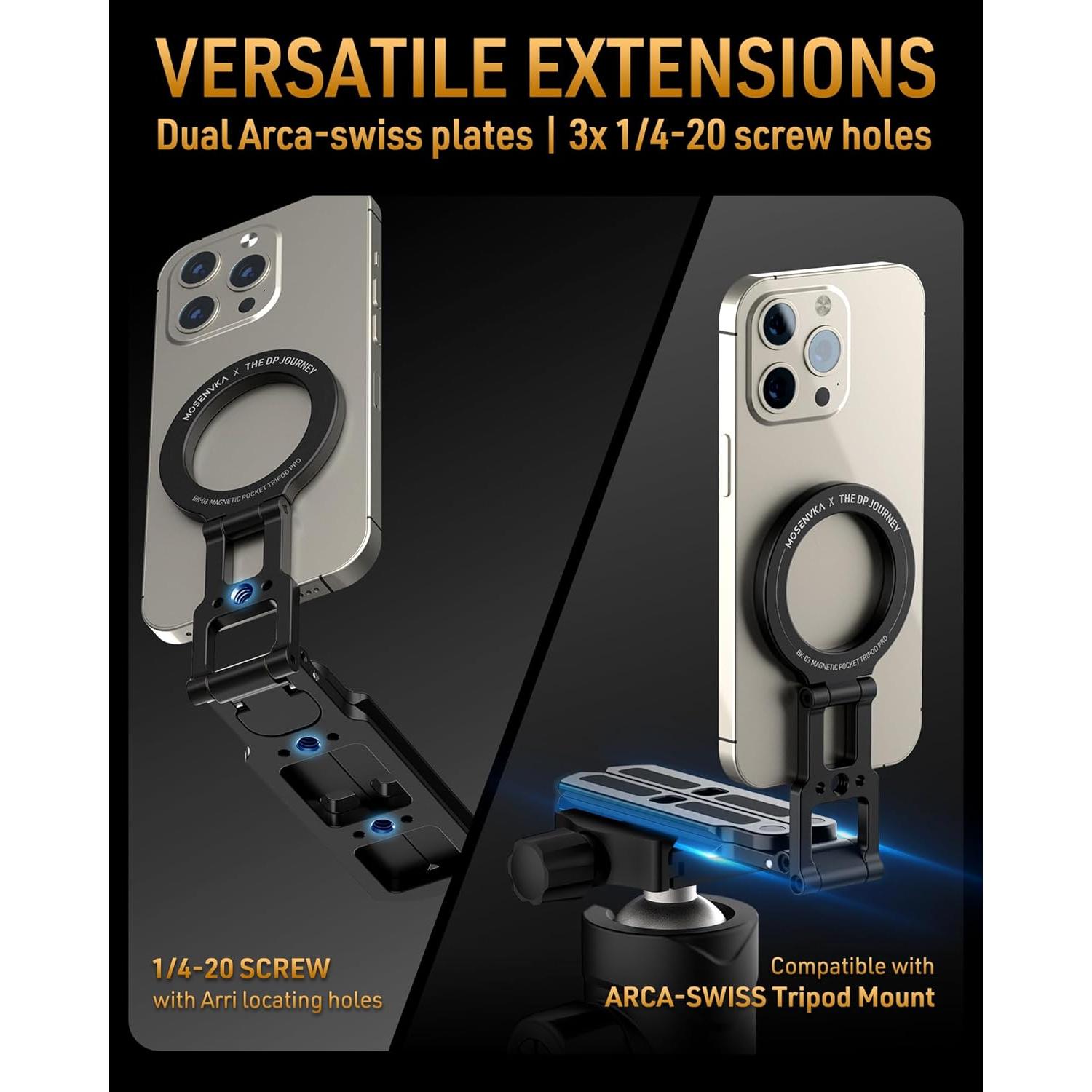 Soporte de Teléfono Magnético Plegable MOSENVKA BK03 Gris