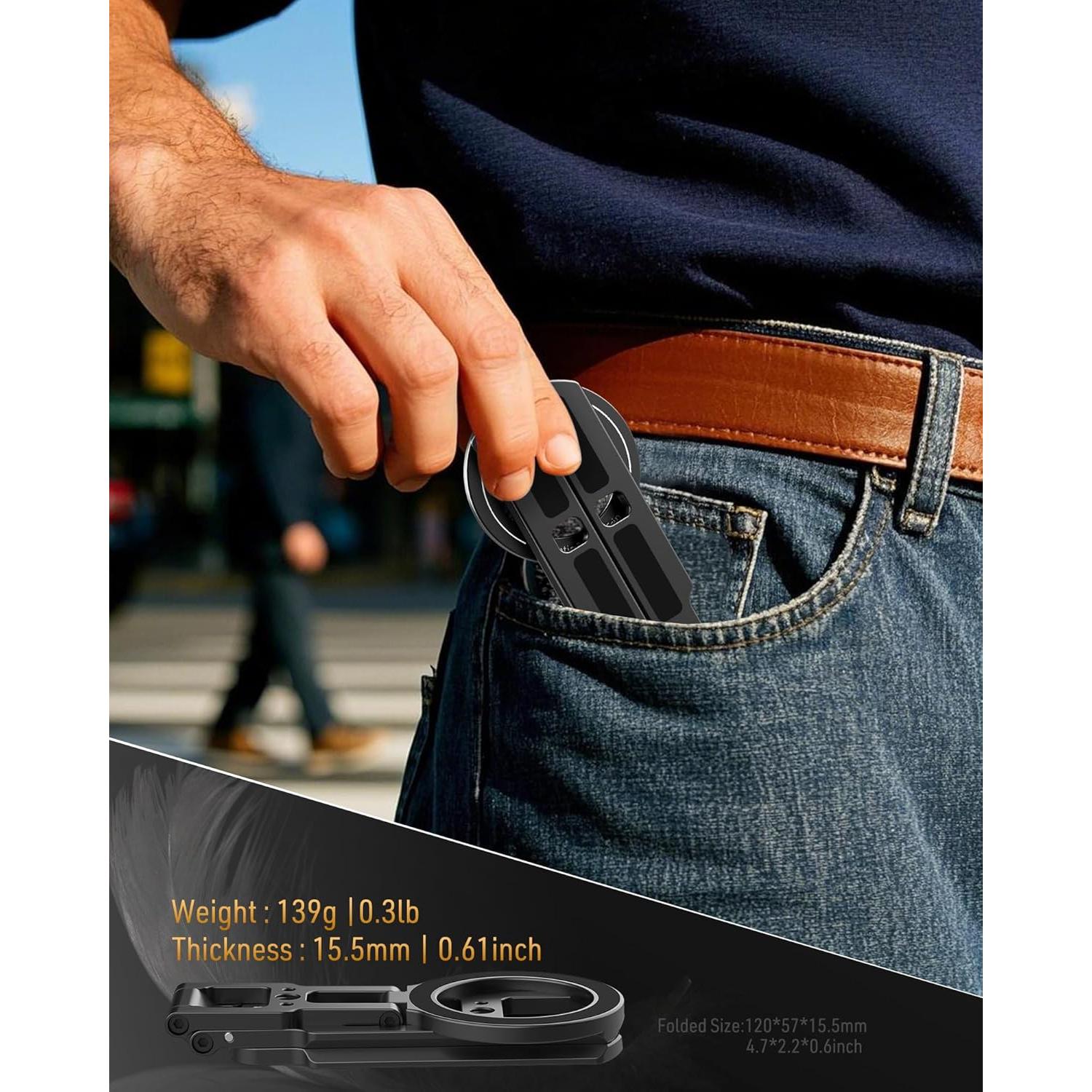 Soporte de Teléfono Magnético Plegable MOSENVKA BK03 Gris