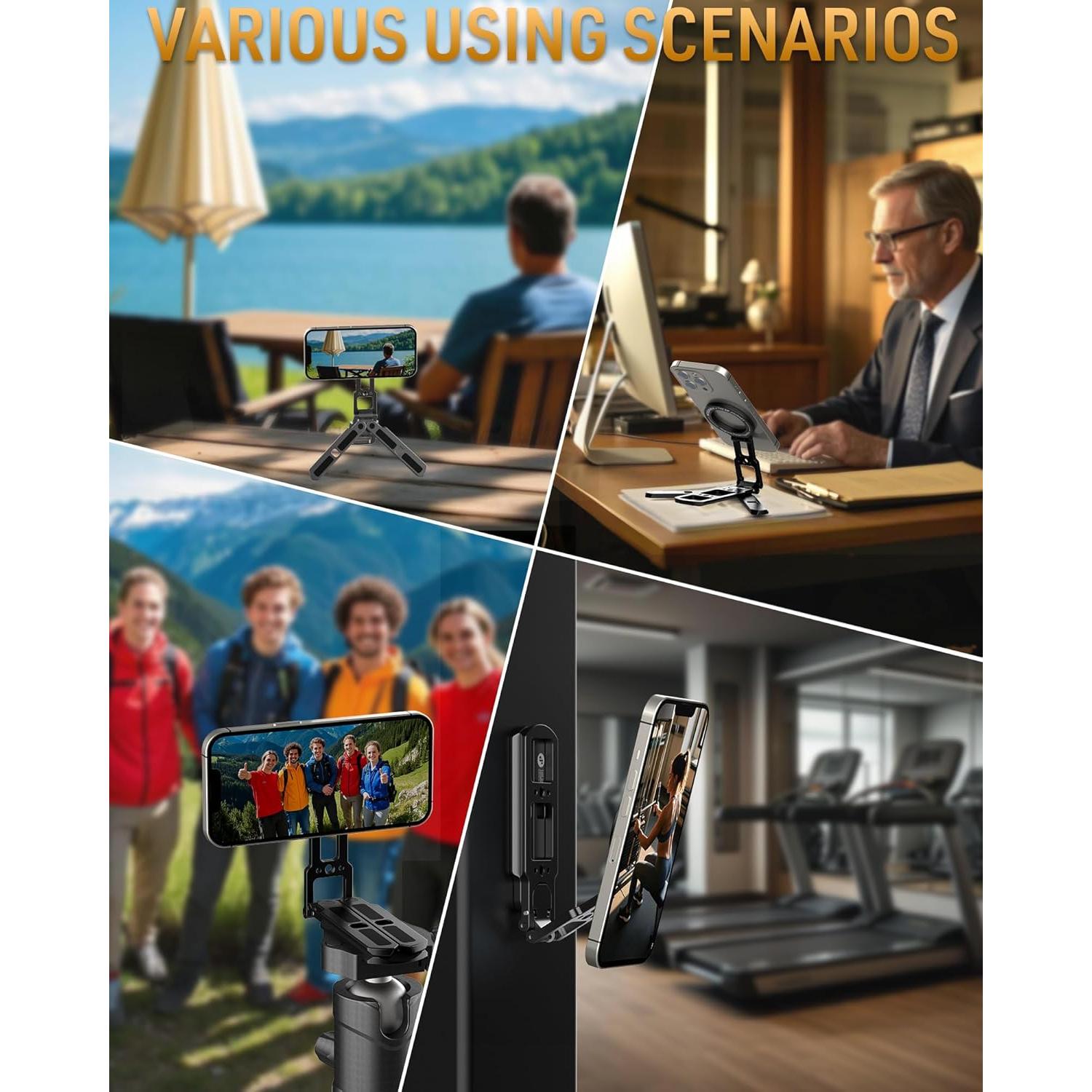 Soporte de Teléfono Magnético Plegable MOSENVKA BK03 Gris