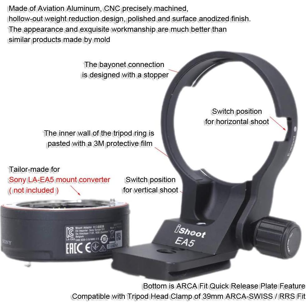 Anillo de Montaje en Trípode iShoot IS-EA5 para Sony LA-EA5