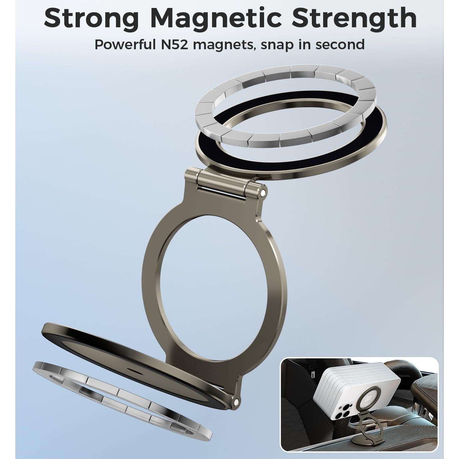 Soporte Magnético Doble TECHO para Teléfono MagSafe Ajustable