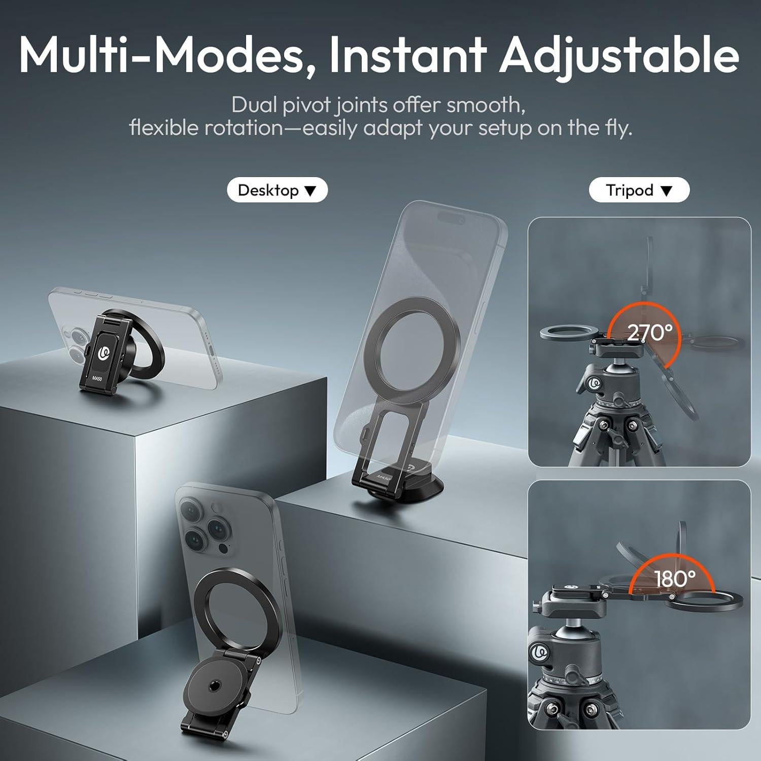 Soporte Magnético ULANZI MA50 para iPhone 12-16, Ajustable