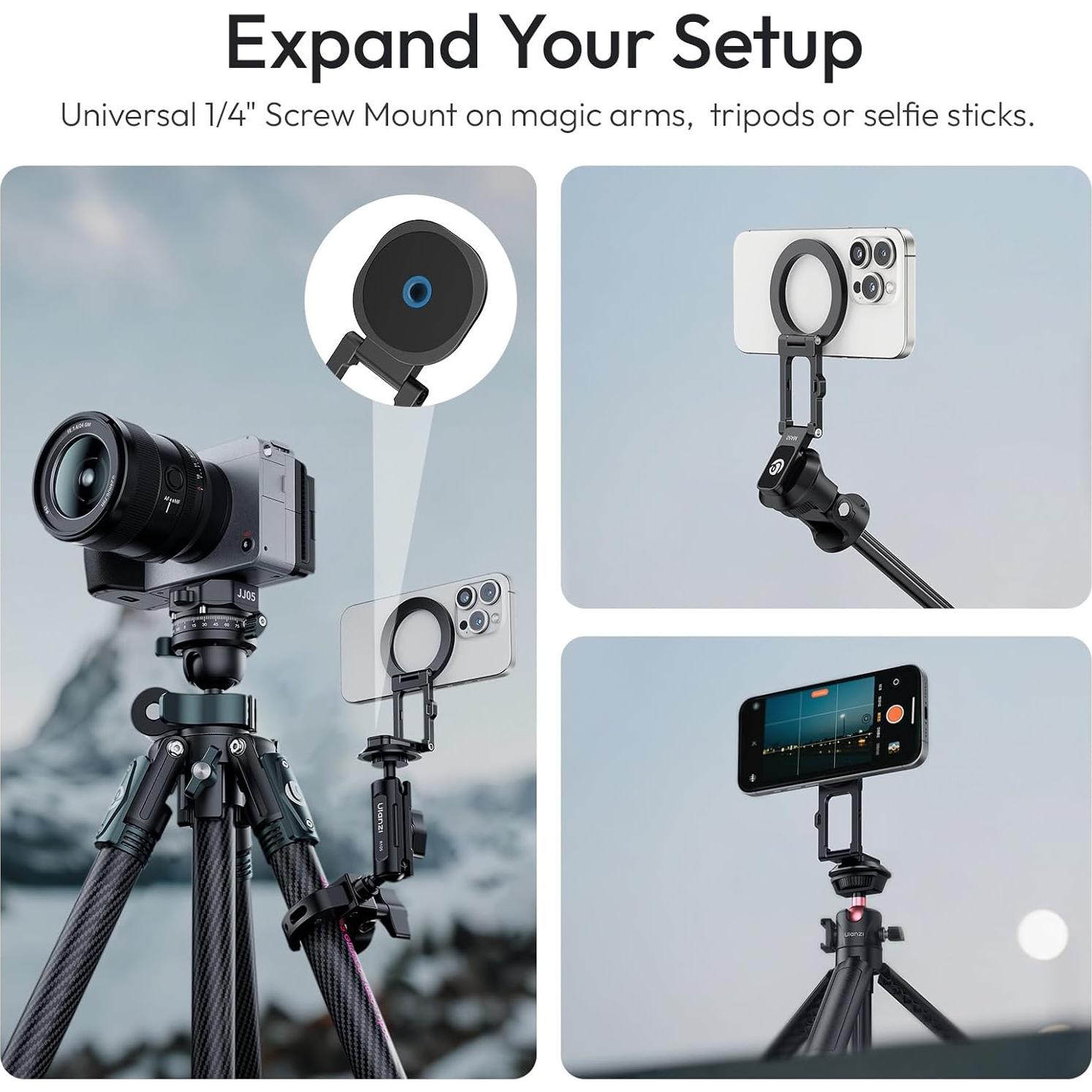 Soporte Magnético ULANZI MA50 para iPhone 12-16, Ajustable