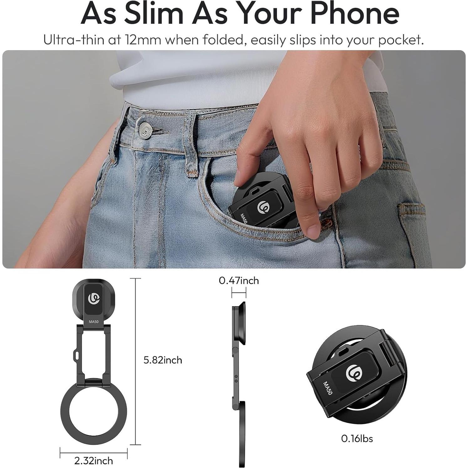 Soporte Magnético ULANZI MA50 para iPhone 12-16, Ajustable