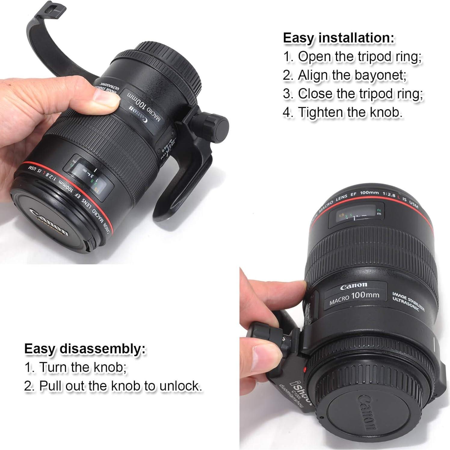 Anillo de Montaje en Trípode iShoot para Lente Canon EF 100mm