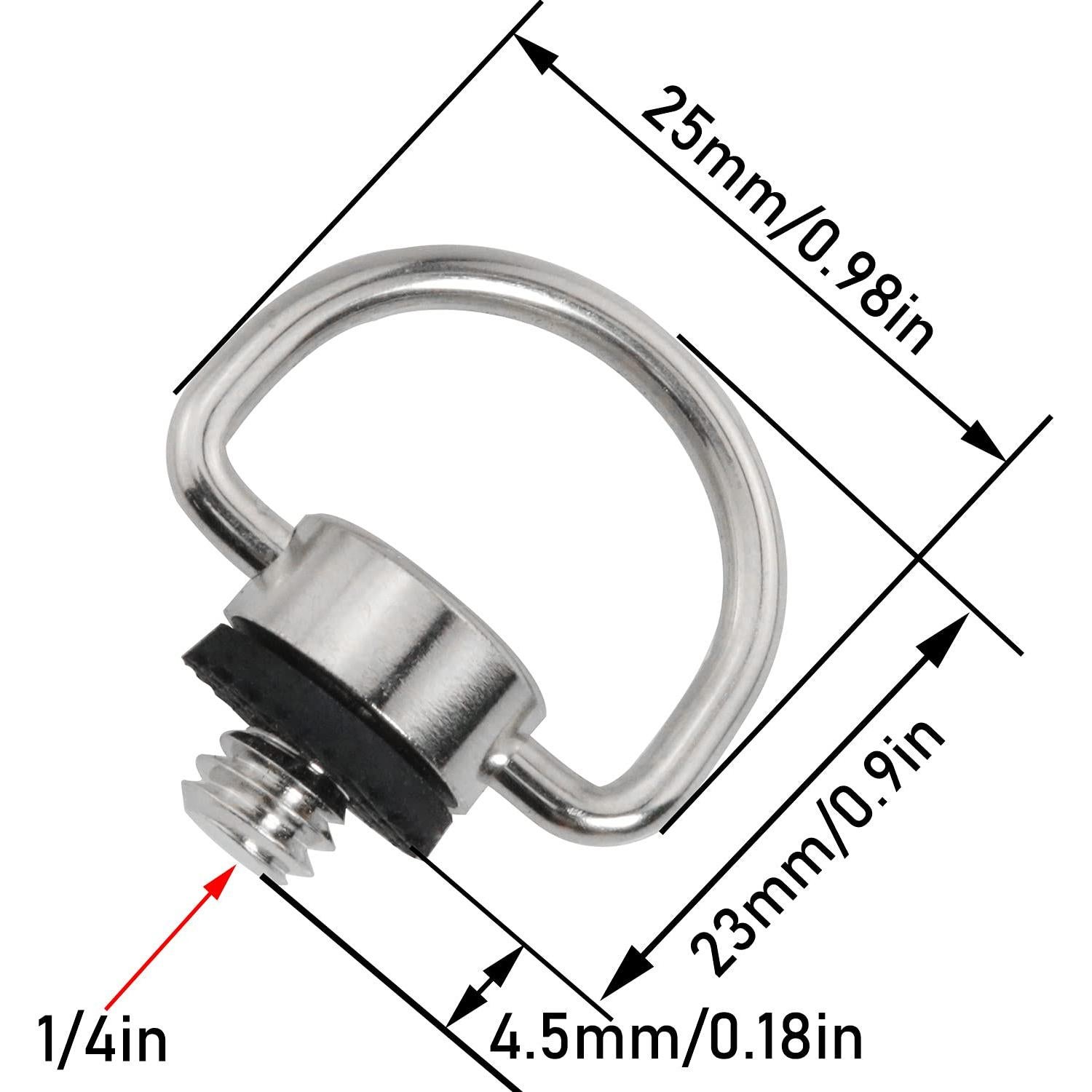 2 Piezas Tornillo D 1/4" Acero Inoxidable para Cámara DSLR