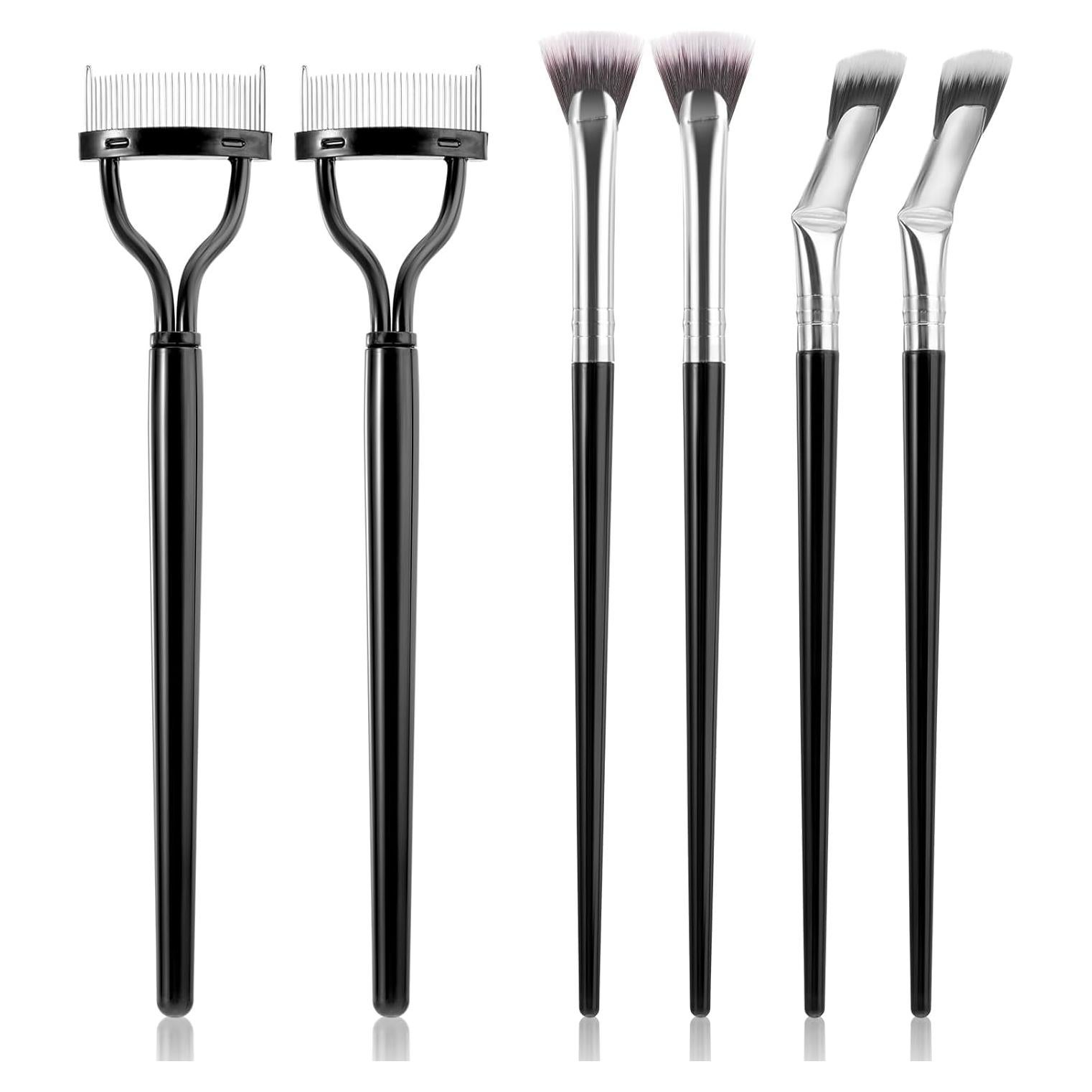 6 Piezas Pinceles de Abanico para Pestañas DIVINA VITAE