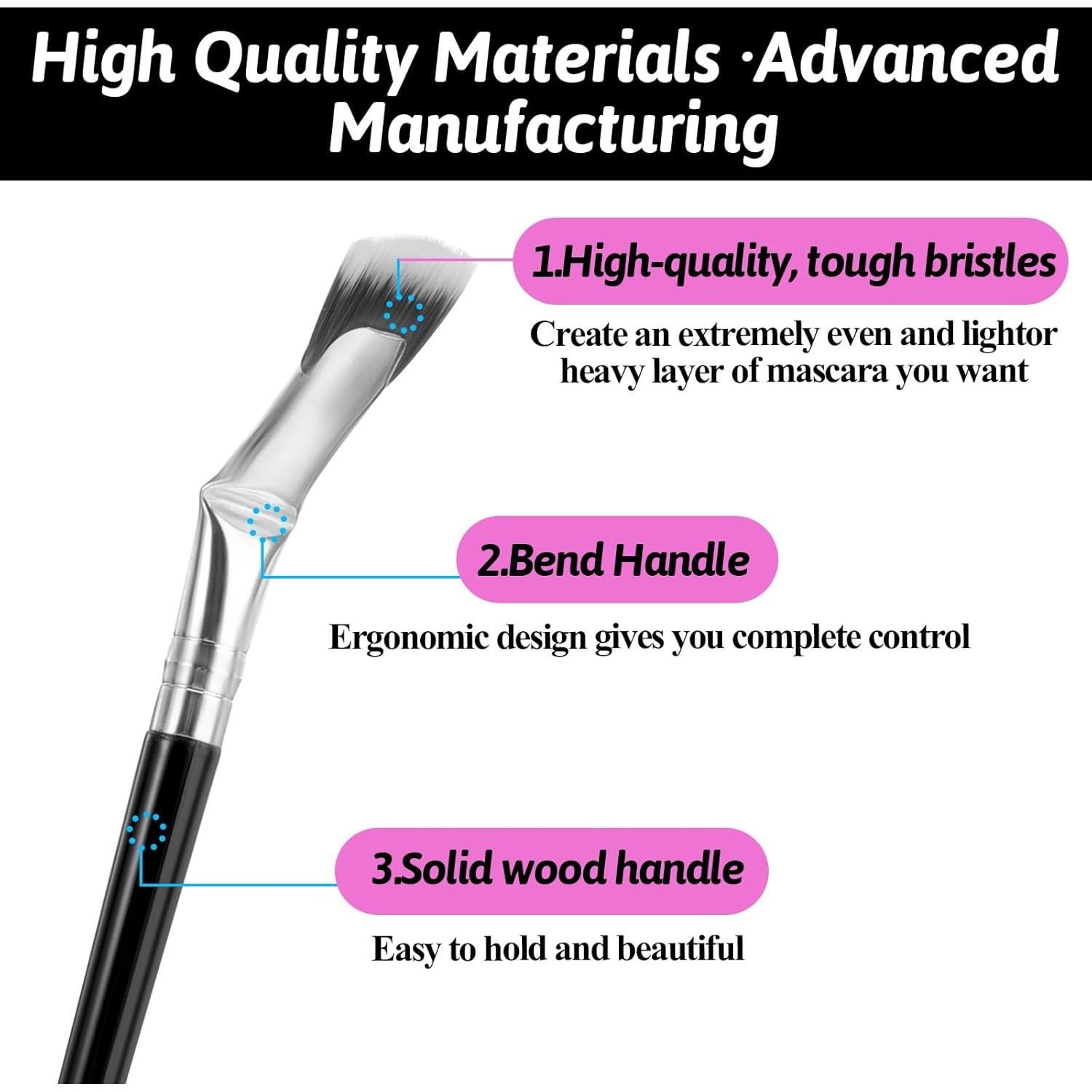 6 Piezas Pinceles de Abanico para Pestañas DIVINA VITAE