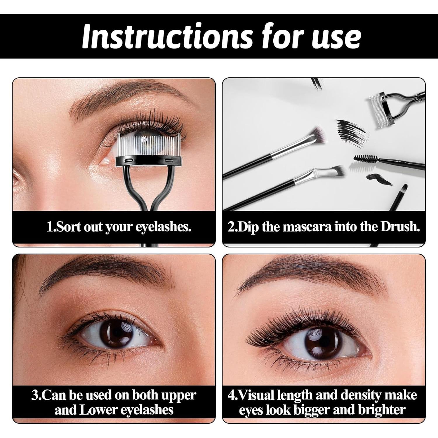 6 Piezas Pinceles de Abanico para Pestañas DIVINA VITAE