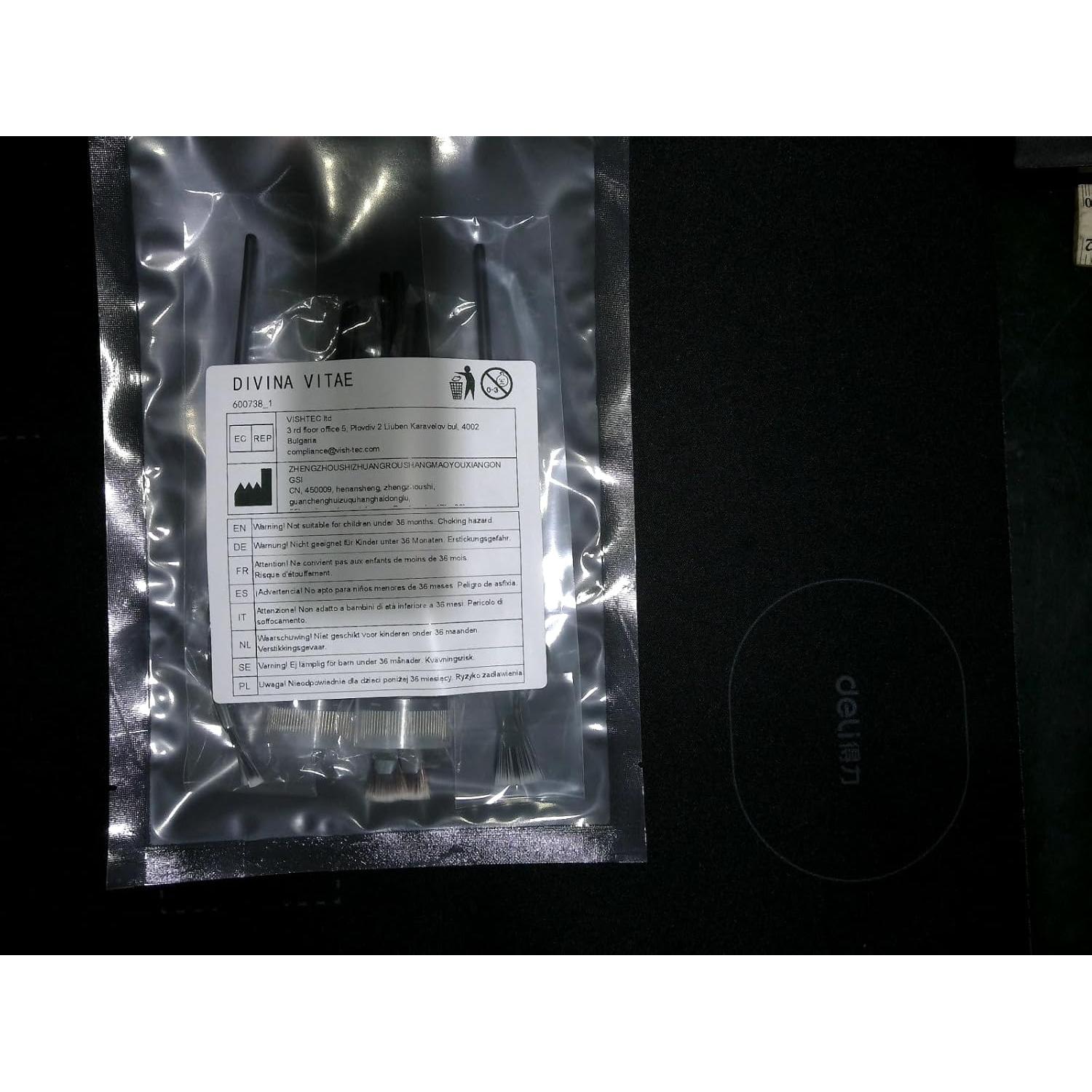 6 Piezas Pinceles de Abanico para Pestañas DIVINA VITAE