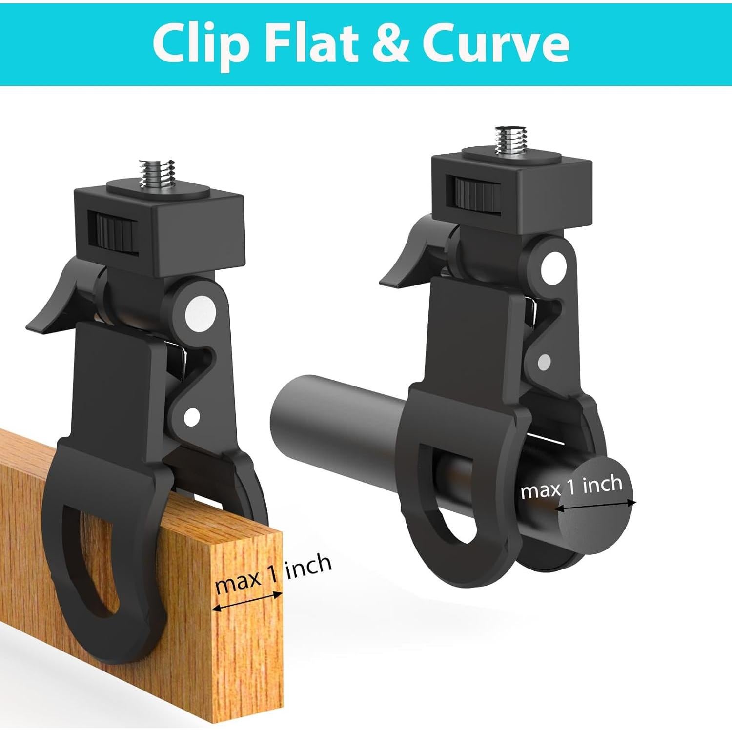 Clip para Luz Selfie Wowcati W-A1 con Cabeza Roscada 1/4