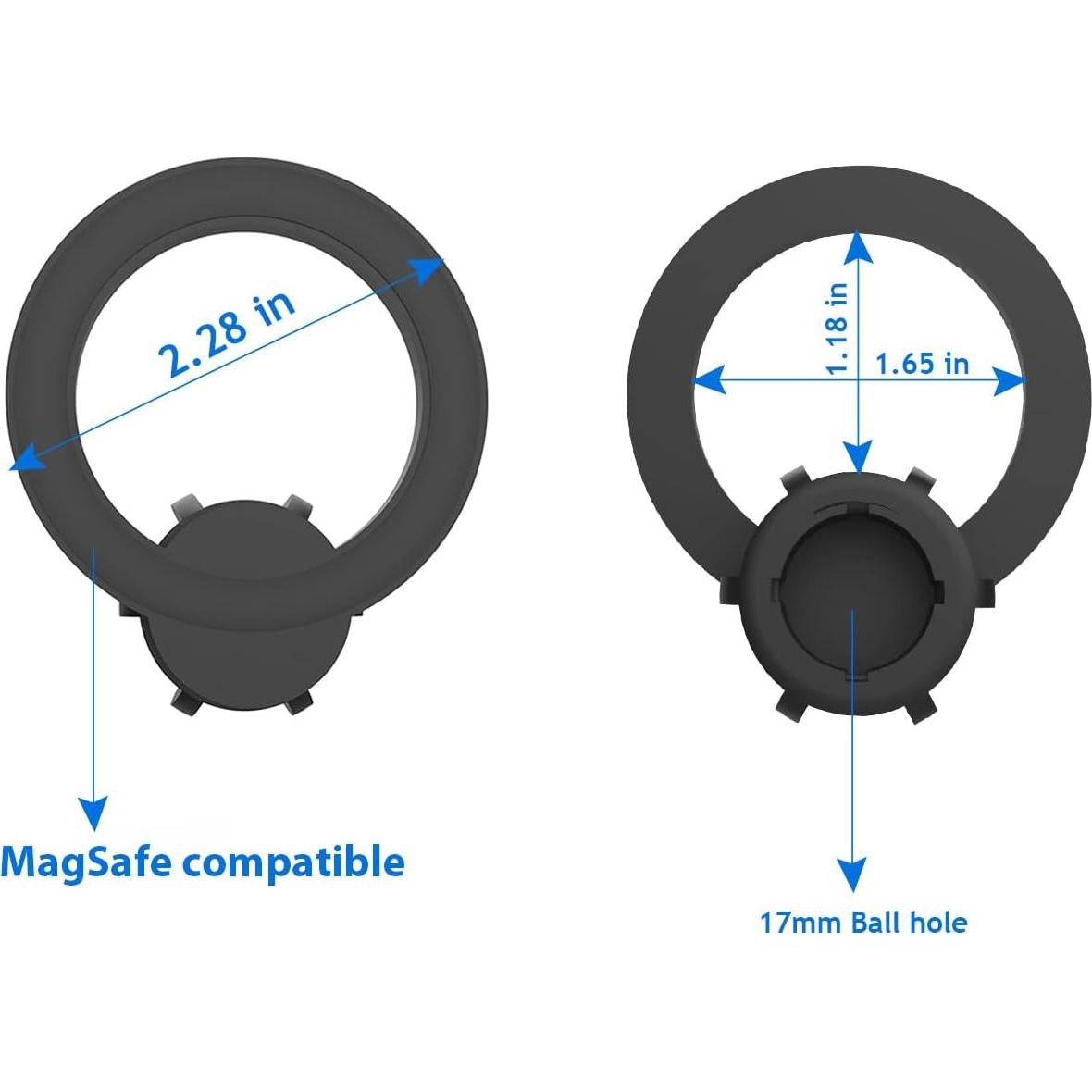 Adaptador de Montaje Magnético para Teléfono RECO 17mm
