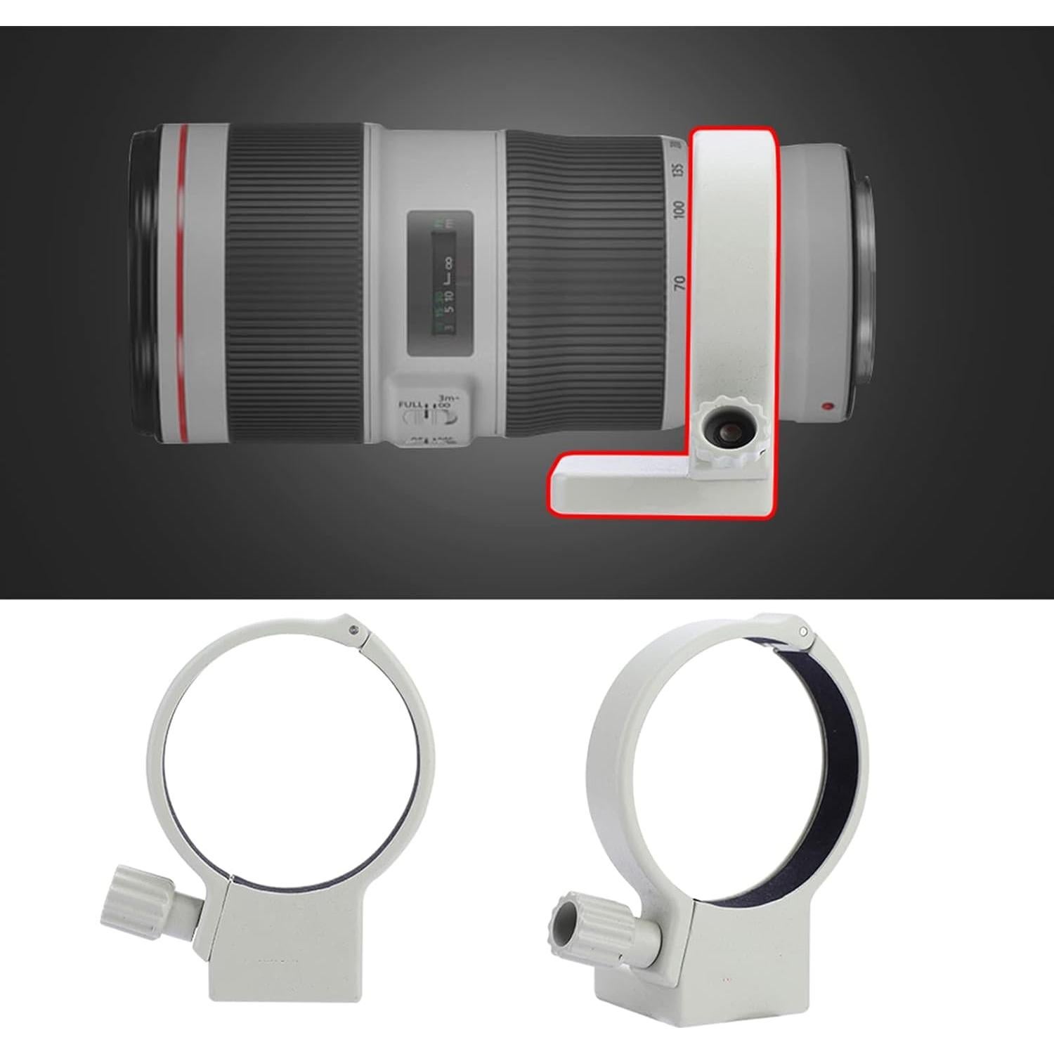 Soporte de Anillo de Montaje en Trípode ASHATA para Lentes Canon