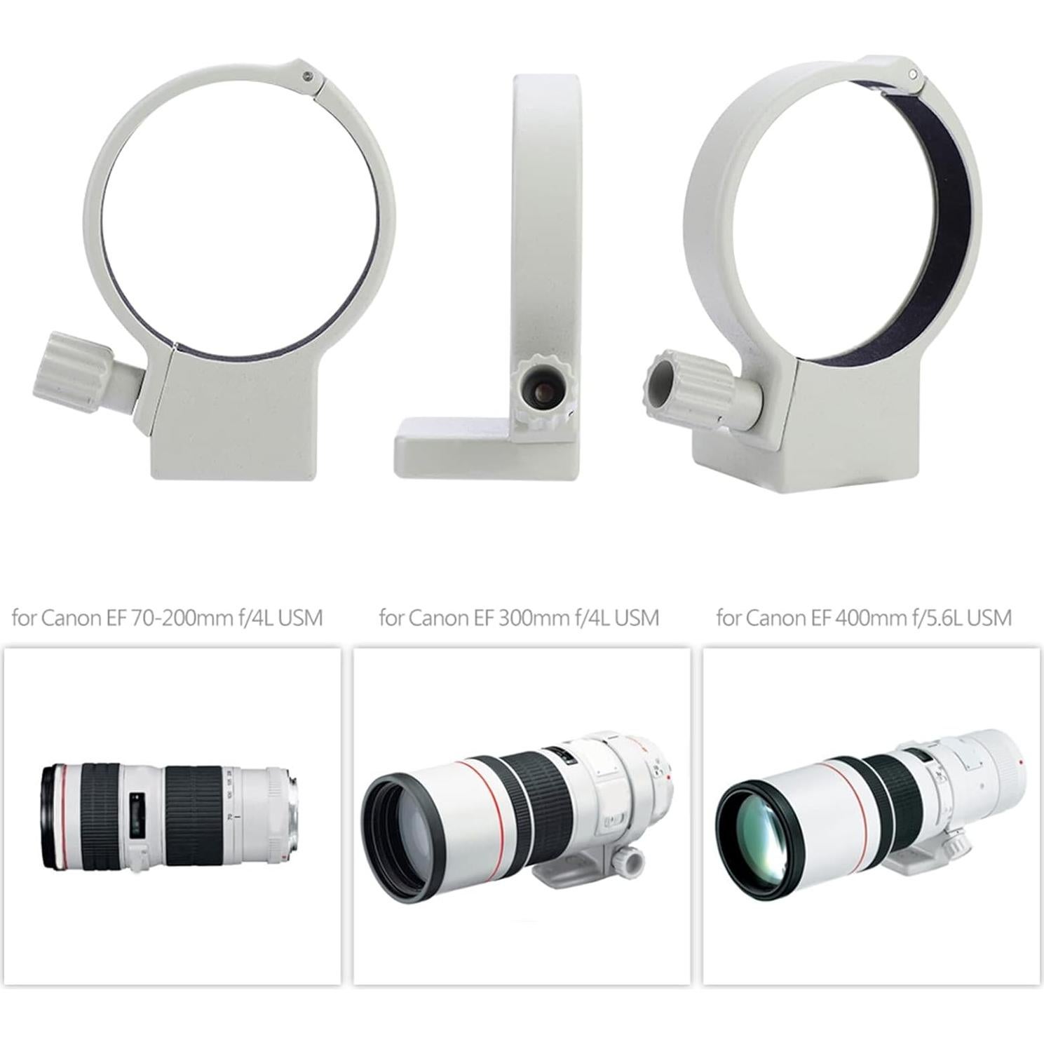 Soporte de Anillo de Montaje en Trípode ASHATA para Lentes Canon