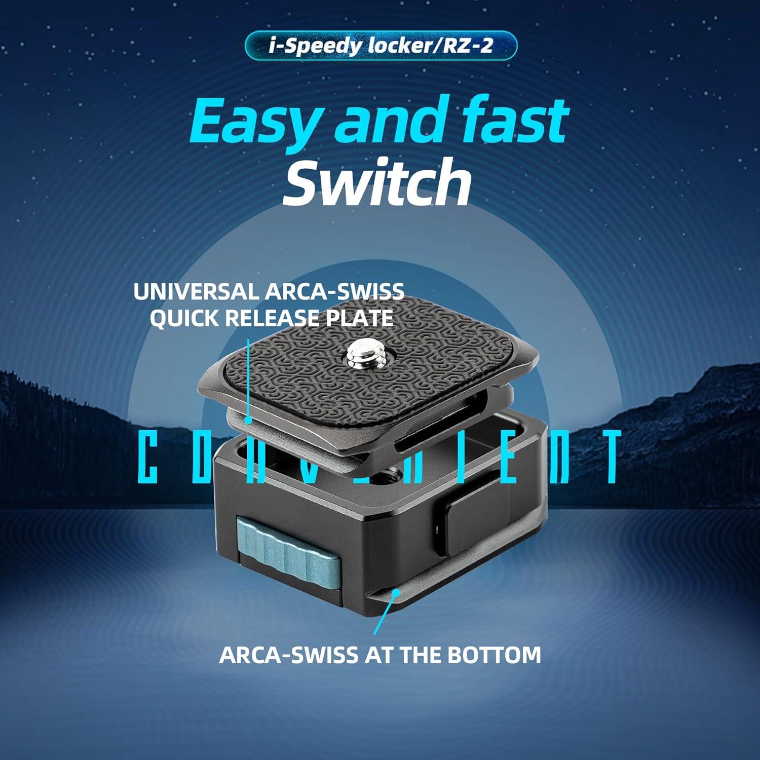 Placa de liberación rápida Fotopro RZ-2 para cámara DSLR