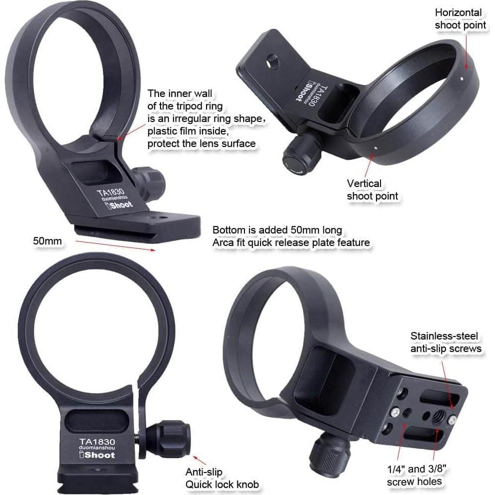 Anillo de Montaje en Trípode Duomianshou IS-TA1830 para Tamron 18-300mm