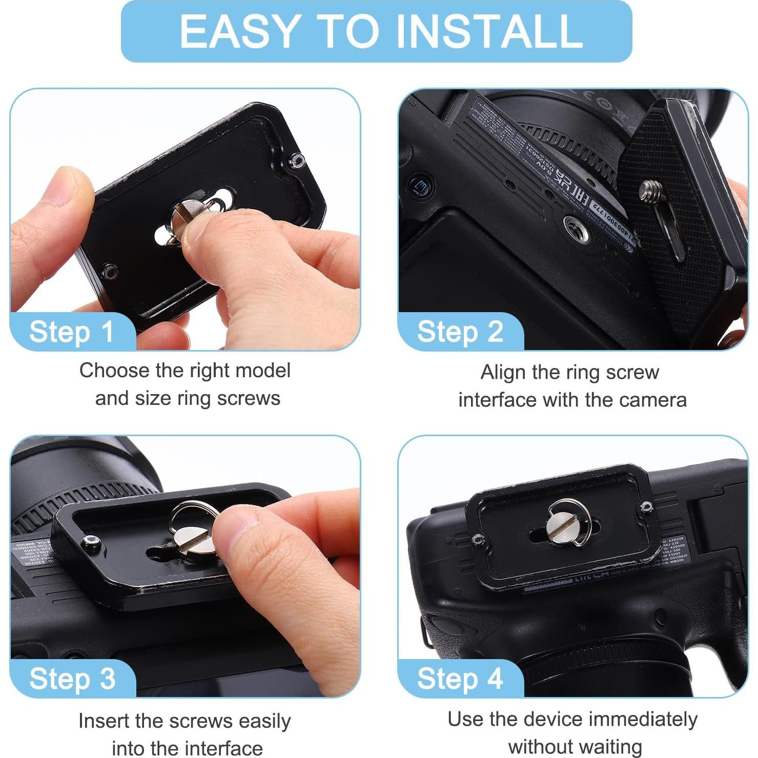 Tornillo en D de Acero Inoxidable PATIKIL - 4 Pcs 23 mm