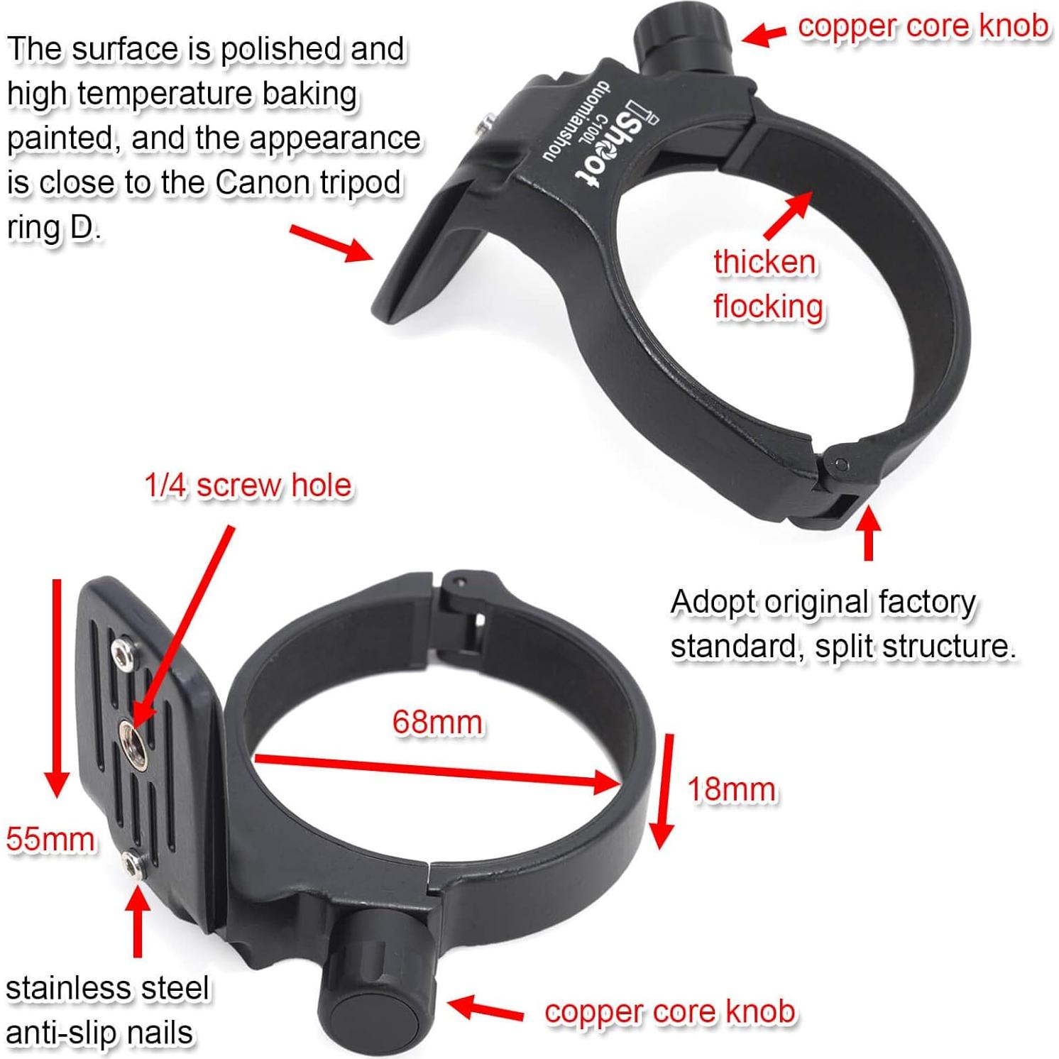 Anillo de Montaje para Trípode iShoot para Canon EF 100mm