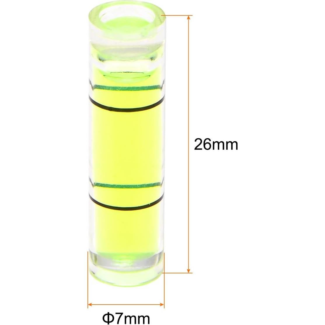 Niveles de Burbuja Cilíndricos HARFINGTON 10pcs 7x26mm PMMA