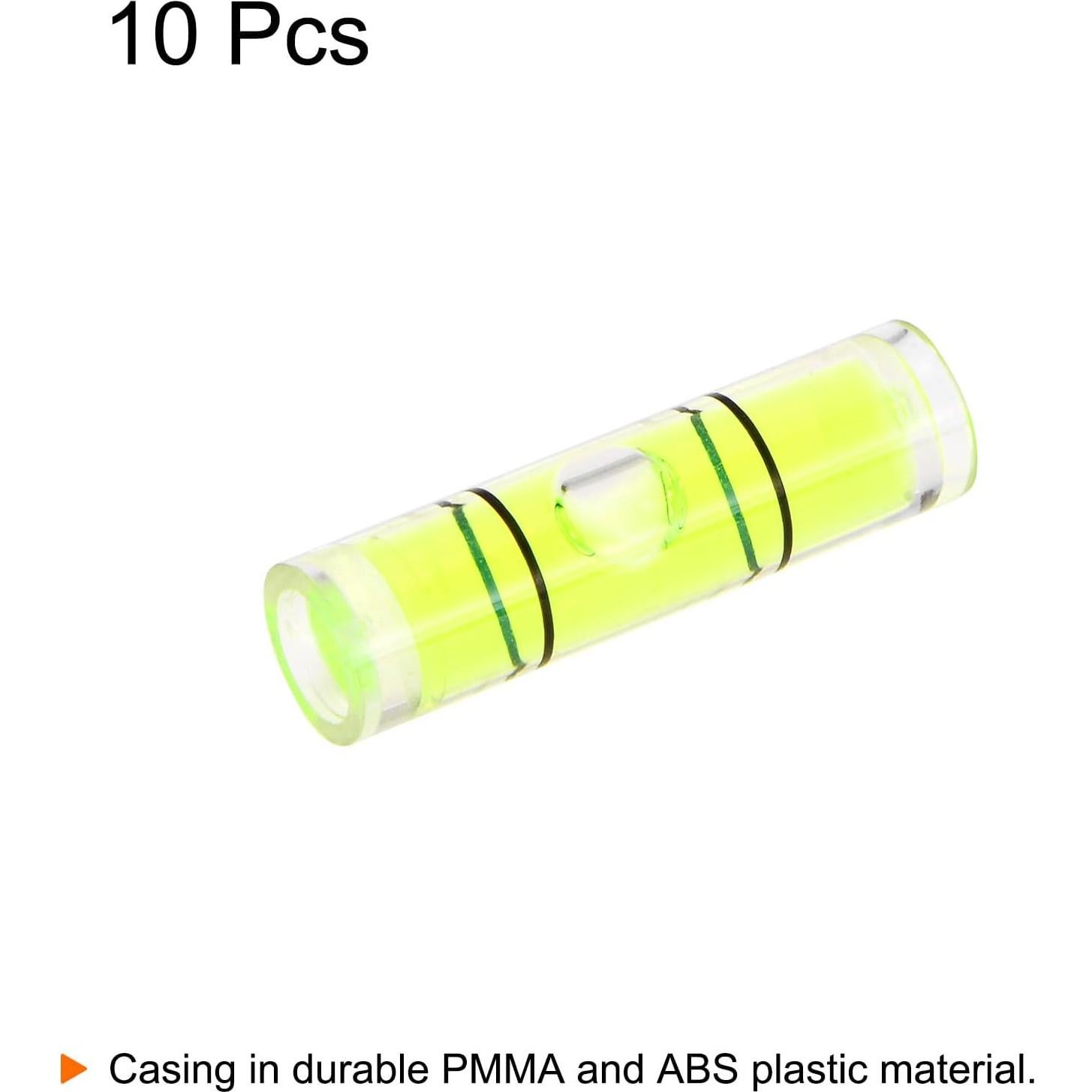 Niveles de Burbuja Cilíndricos HARFINGTON 10pcs 7x26mm PMMA