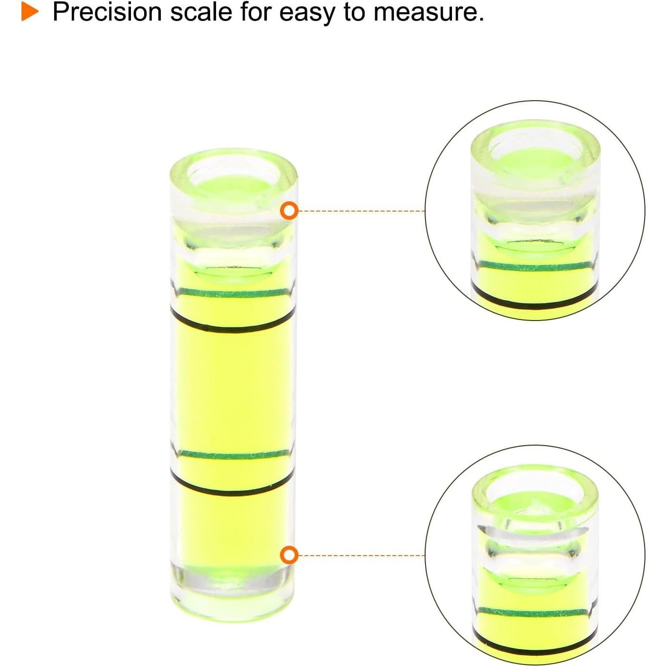 Niveles de Burbuja Cilíndricos HARFINGTON 10pcs 7x26mm PMMA