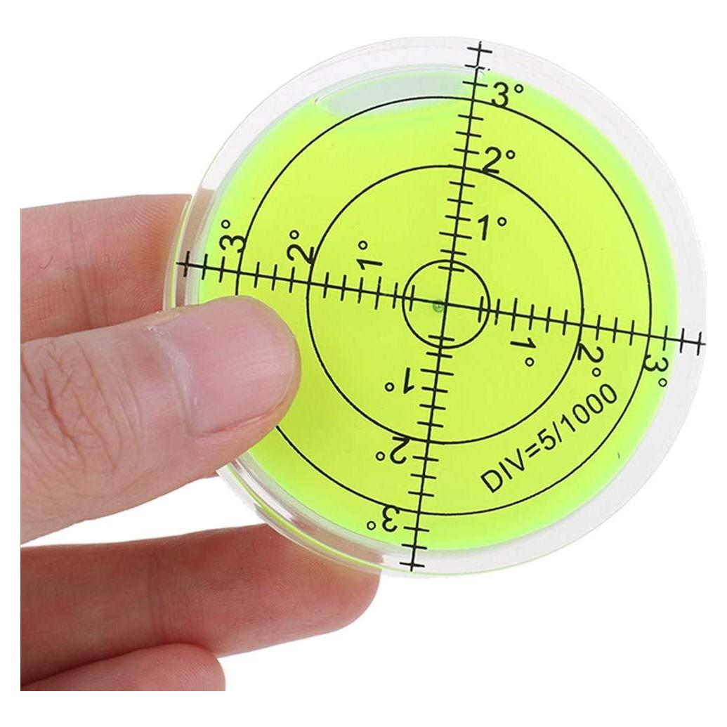 Nivel de Burbuja Circular SIZIKJXGHWYI 60mm Acrílico Amarillo-Verde
