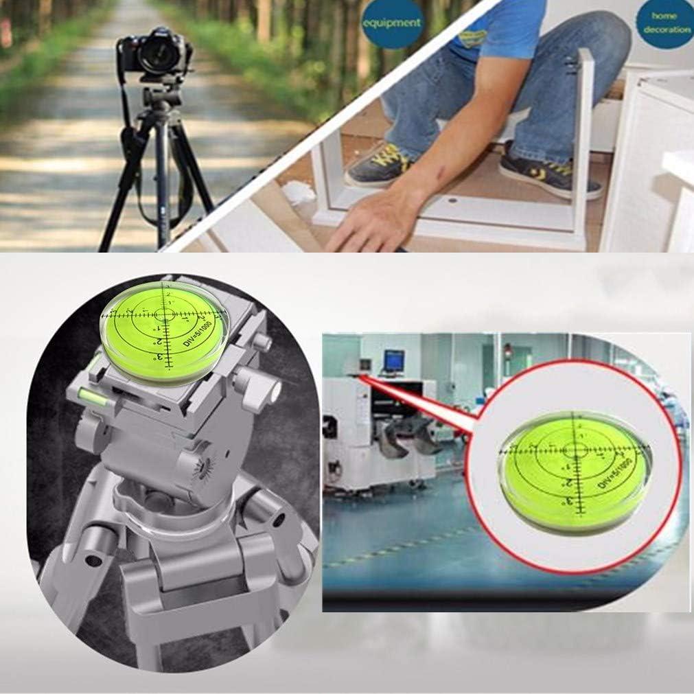 Nivel de Burbuja Circular SIZIKJXGHWYI 60mm Acrílico Amarillo-Verde