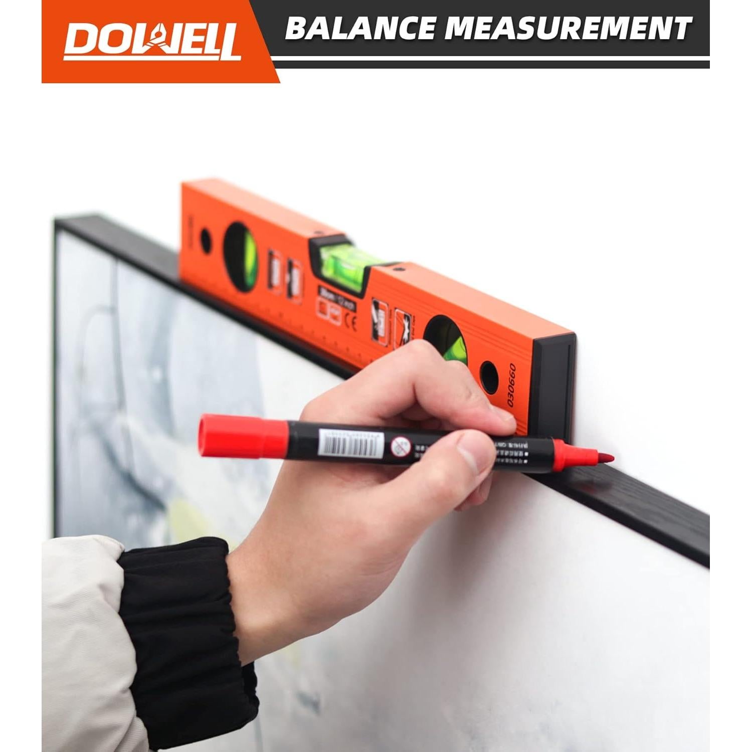 Nivel de Burbuja Magnético DOWELL 300mm 3 Viales