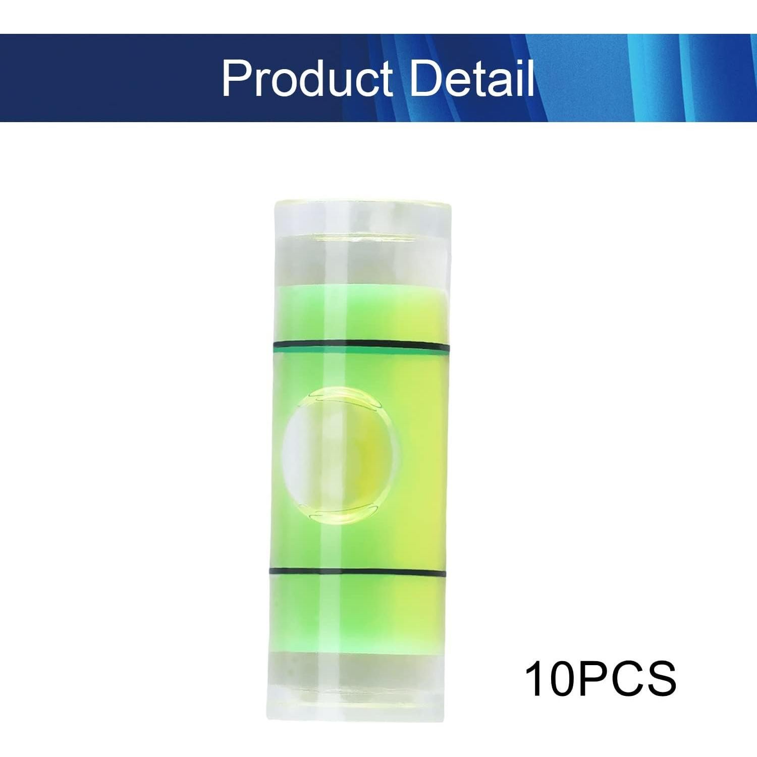 Viales de Nivel de Burbuja Cilíndricos Hegebeck 8x23mm 10 Pcs