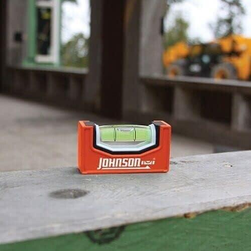 Nivel de bolsillo magnético Johnson 1721P, 90.72g, naranja