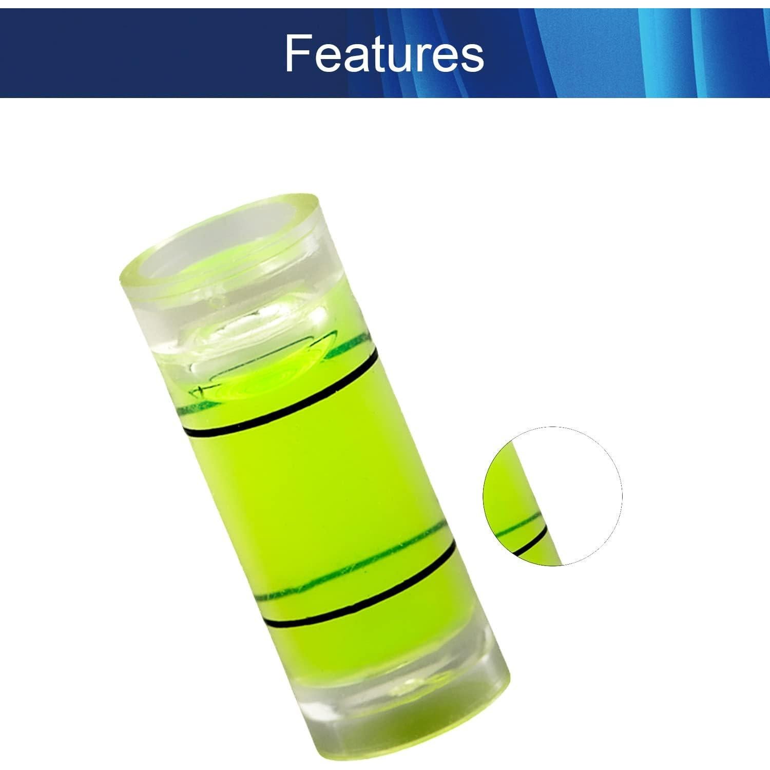 10 Niveles de Burbuja Cilíndricos Hegebeck 8x20mm PMMA