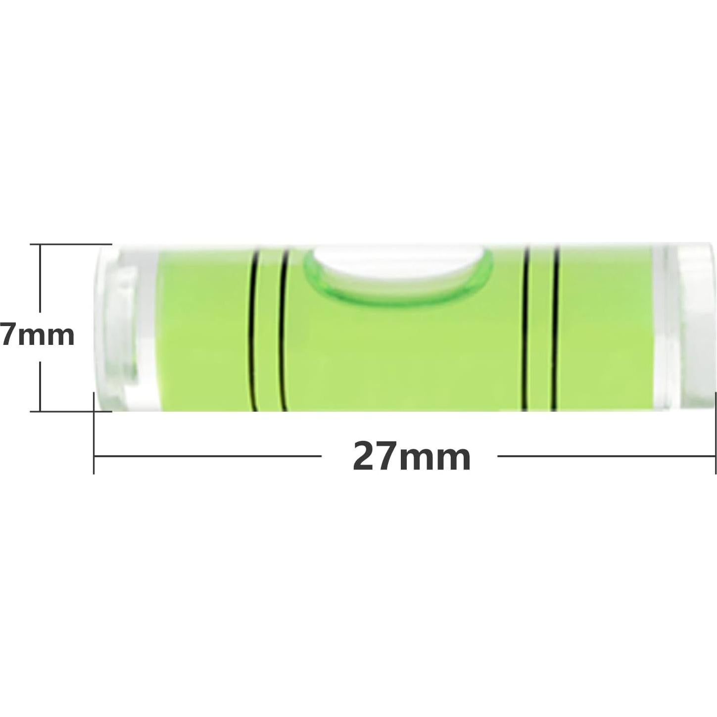 Nivel de Burbuja Redondo JYK 30pcs 7x27mm Acrílico