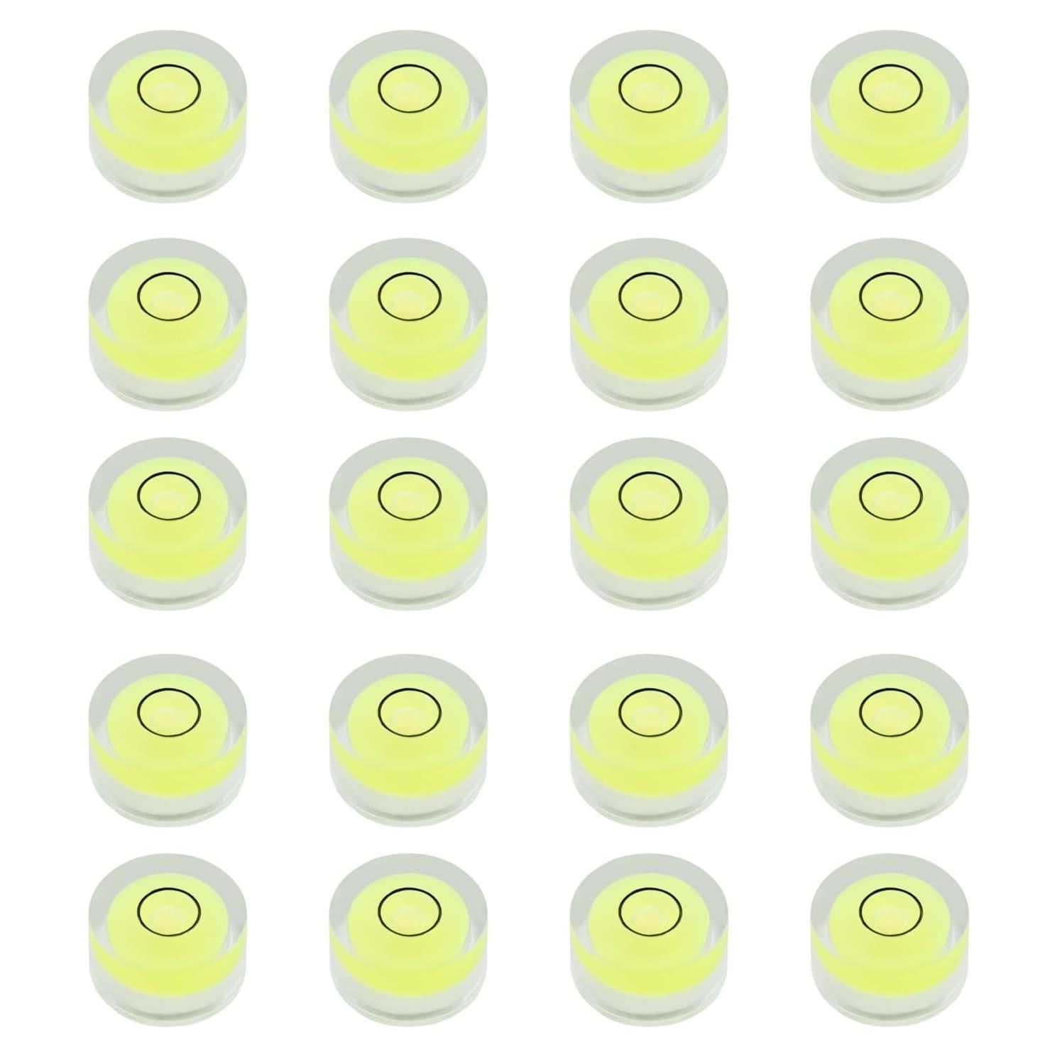 Nivel de Burbuja Circular JYK 12x6mm - 20 Piezas Acrílico