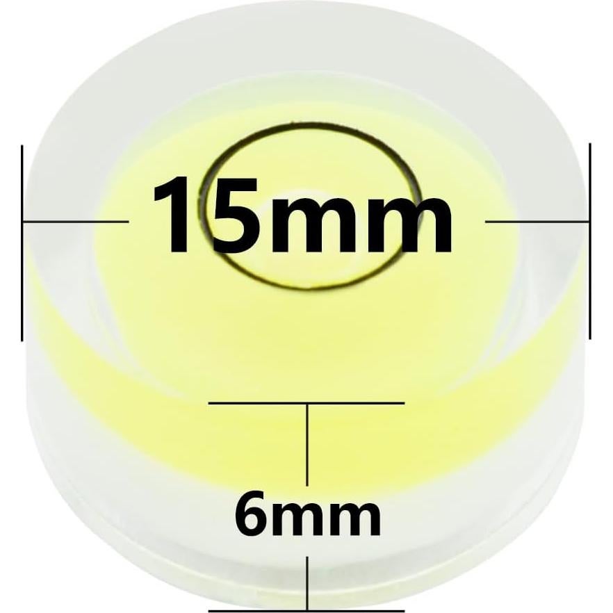Nivel de Burbuja Circular JYK 15x6mm - 20 Piezas
