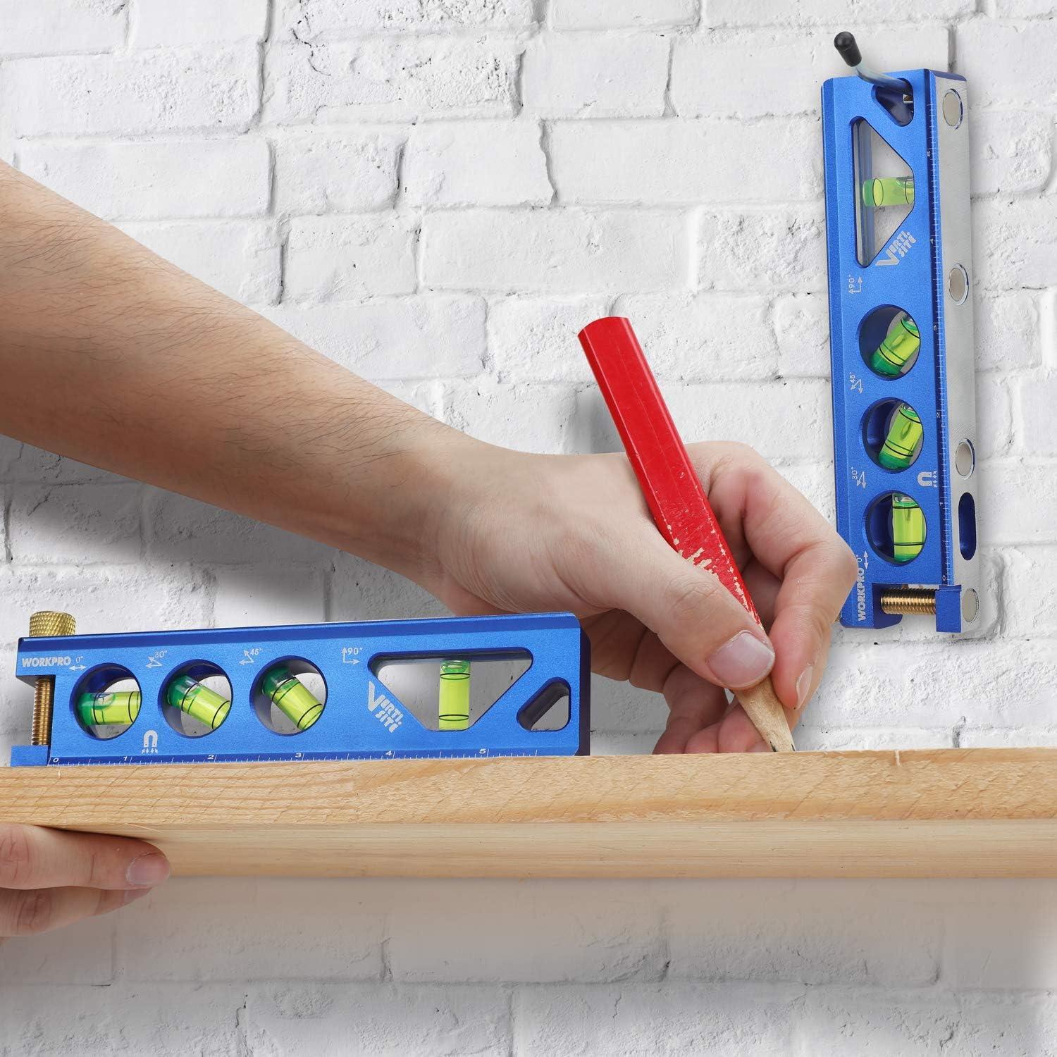 Nivel Torpedo Magnético WORKPRO 16.5 cm con 4 Viales