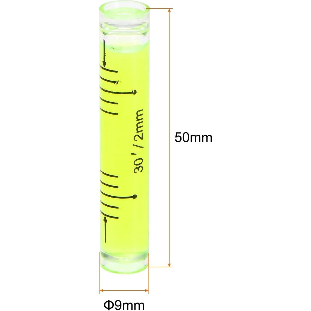 Nivel de Burbuja Cilíndrico Mini HARFINGTON 10pcs 9x5cm PMMA