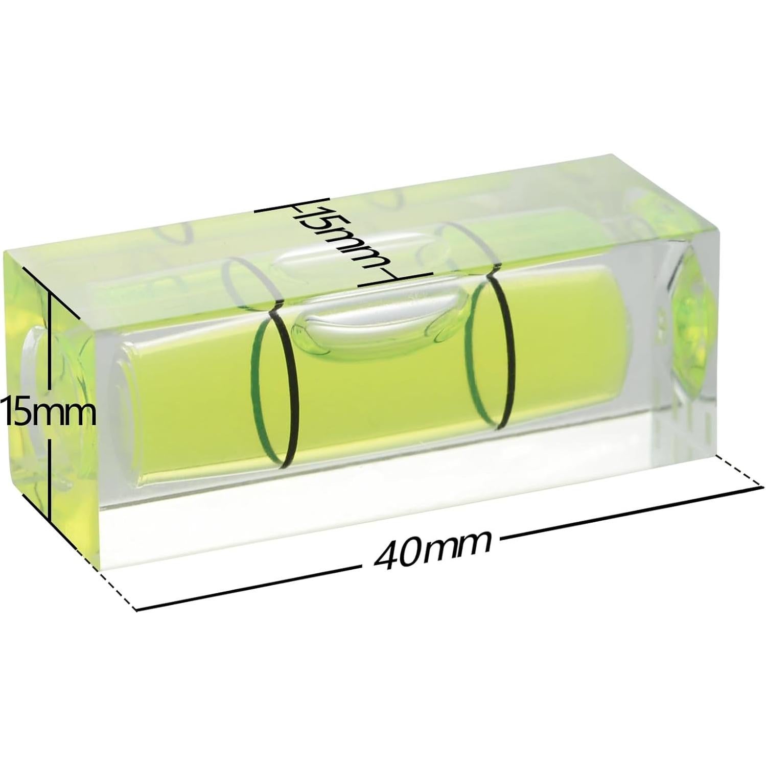 Nivel de Burbuja Mini JYK 8 Piezas 15x40mm Acrílico