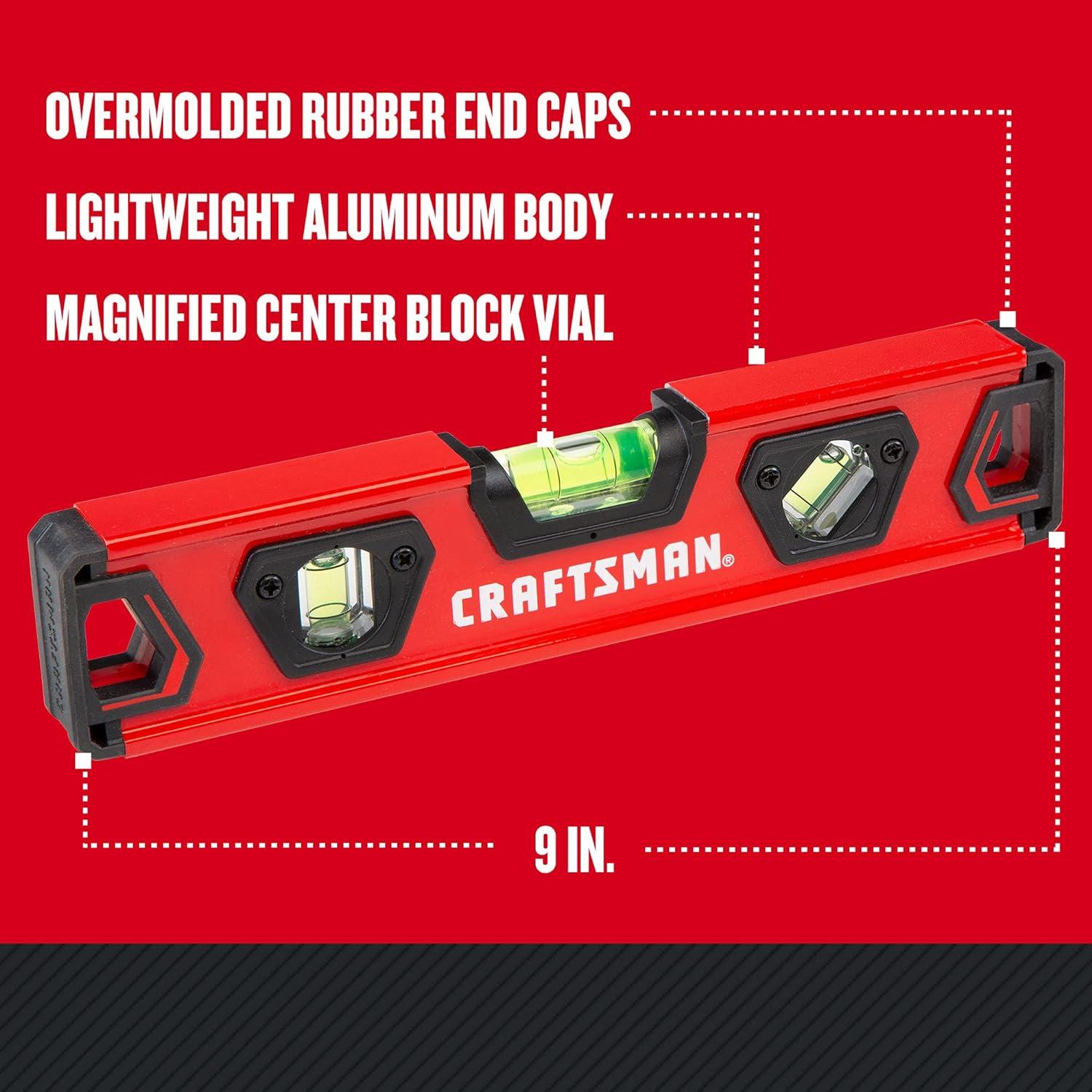 Nivel de Torpedo Craftsman 22.86 cm Magnético Aluminio