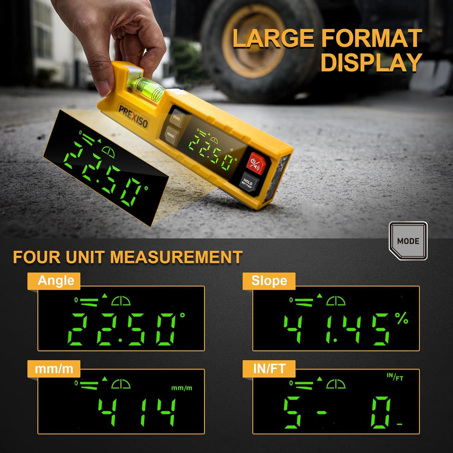 Nivel Digital PREXISO PTD180 con Transportador Magnético 17.78 cm