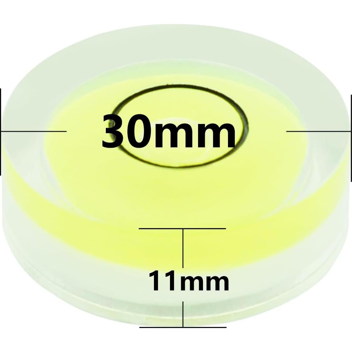 Nivel de Burbuja Circular JYK 30x11mm - 6 Piezas