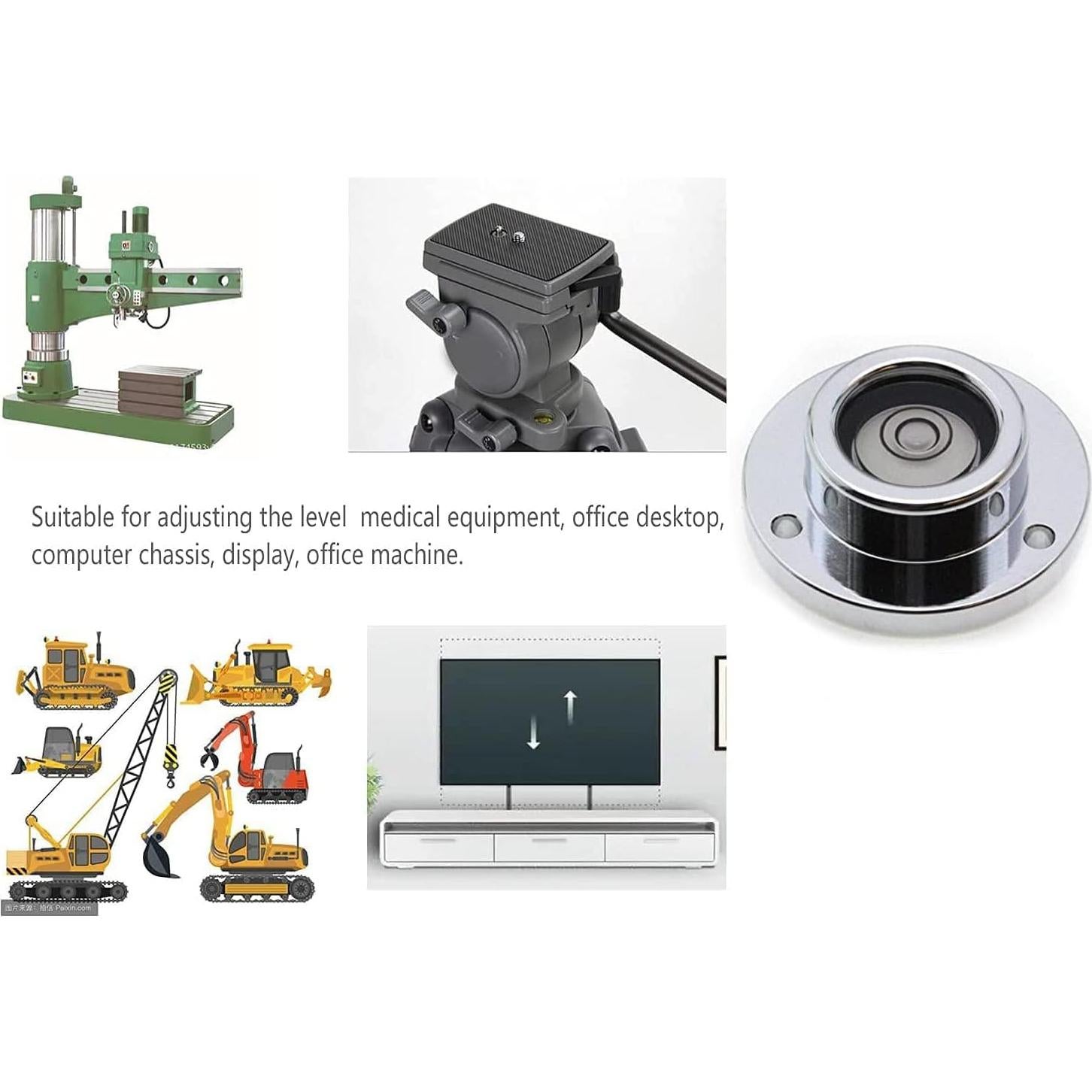 Nivel de Burbuja Circular Preamer 34mm Aluminio Verde