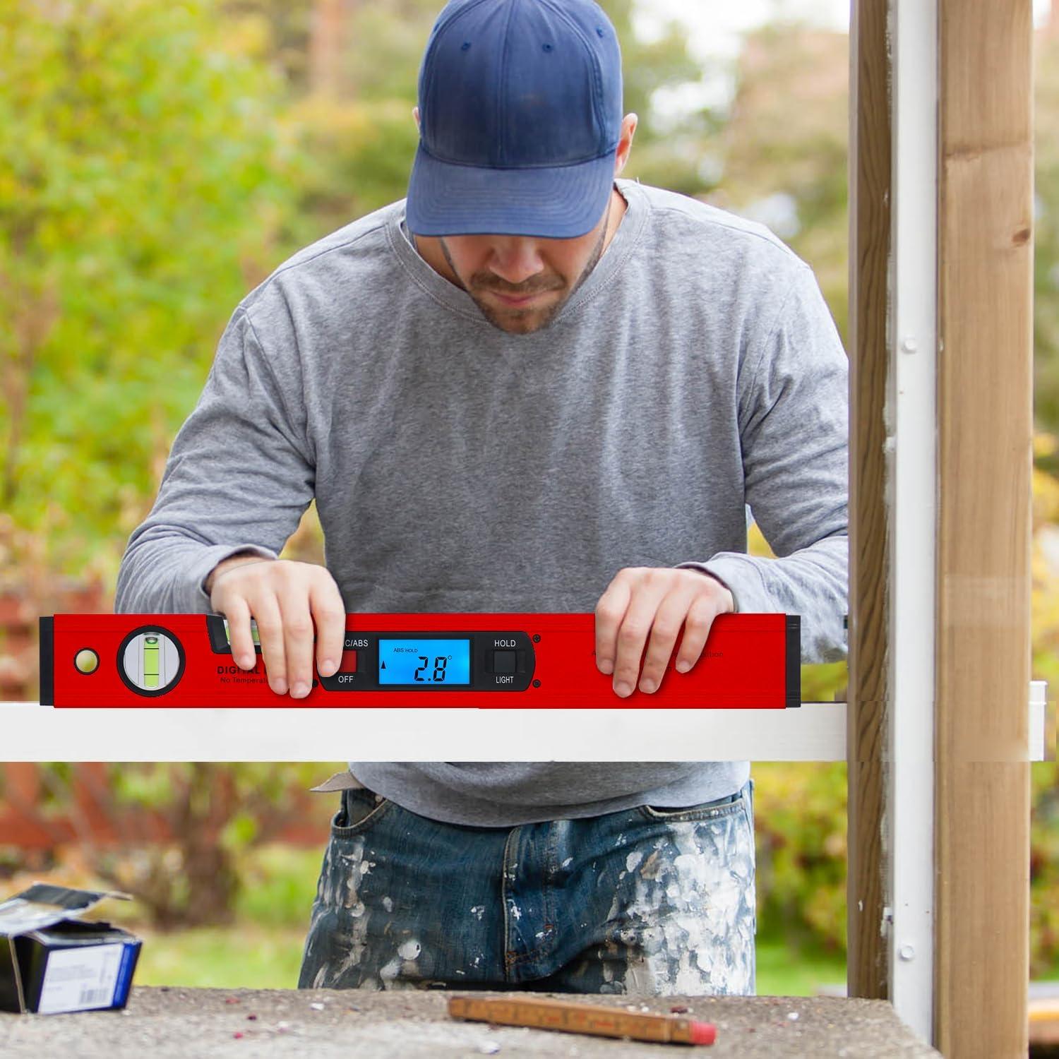 Nivel Digital RISEPRO 41.6 cm con Transportador y Base Magnética